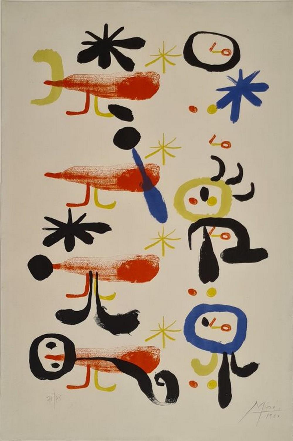 Joan Miró Abstract Print - Les Oiseleurs I 