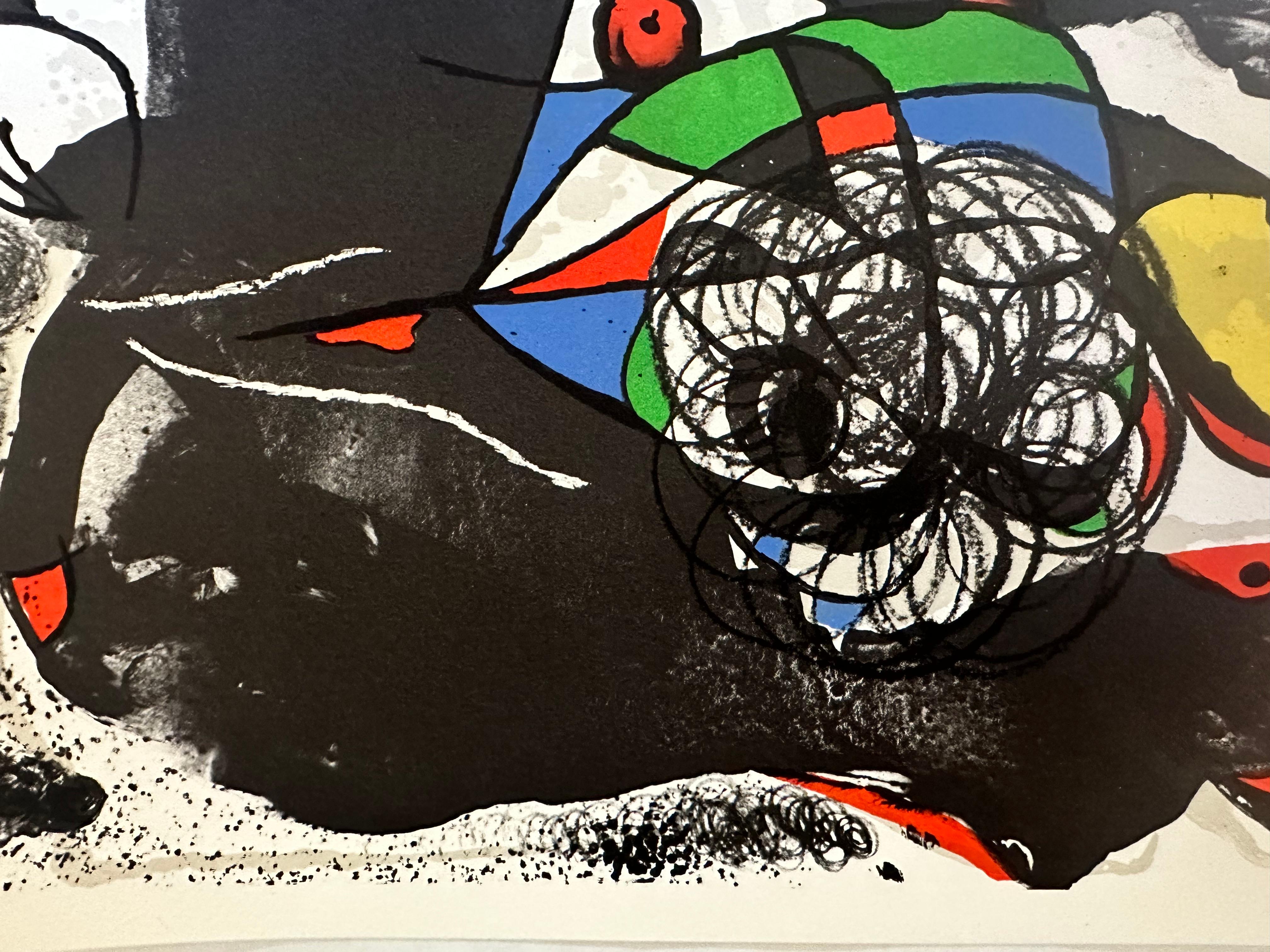 Les Revolutions Sceniques Du XXE Siecle I & II - Black Abstract Print by Joan Miró