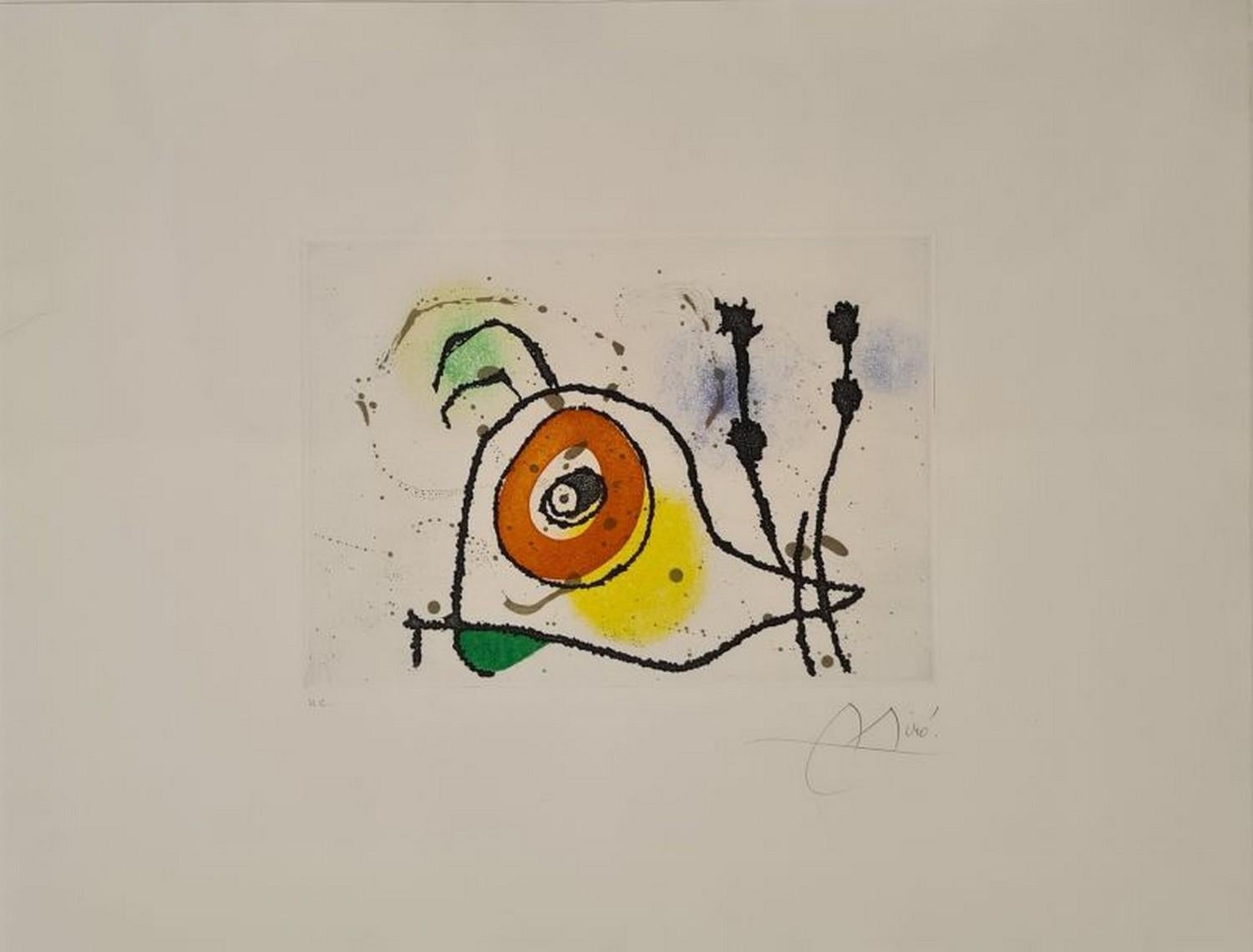 Joan Miró Abstract Print - L'escargot enjoué 