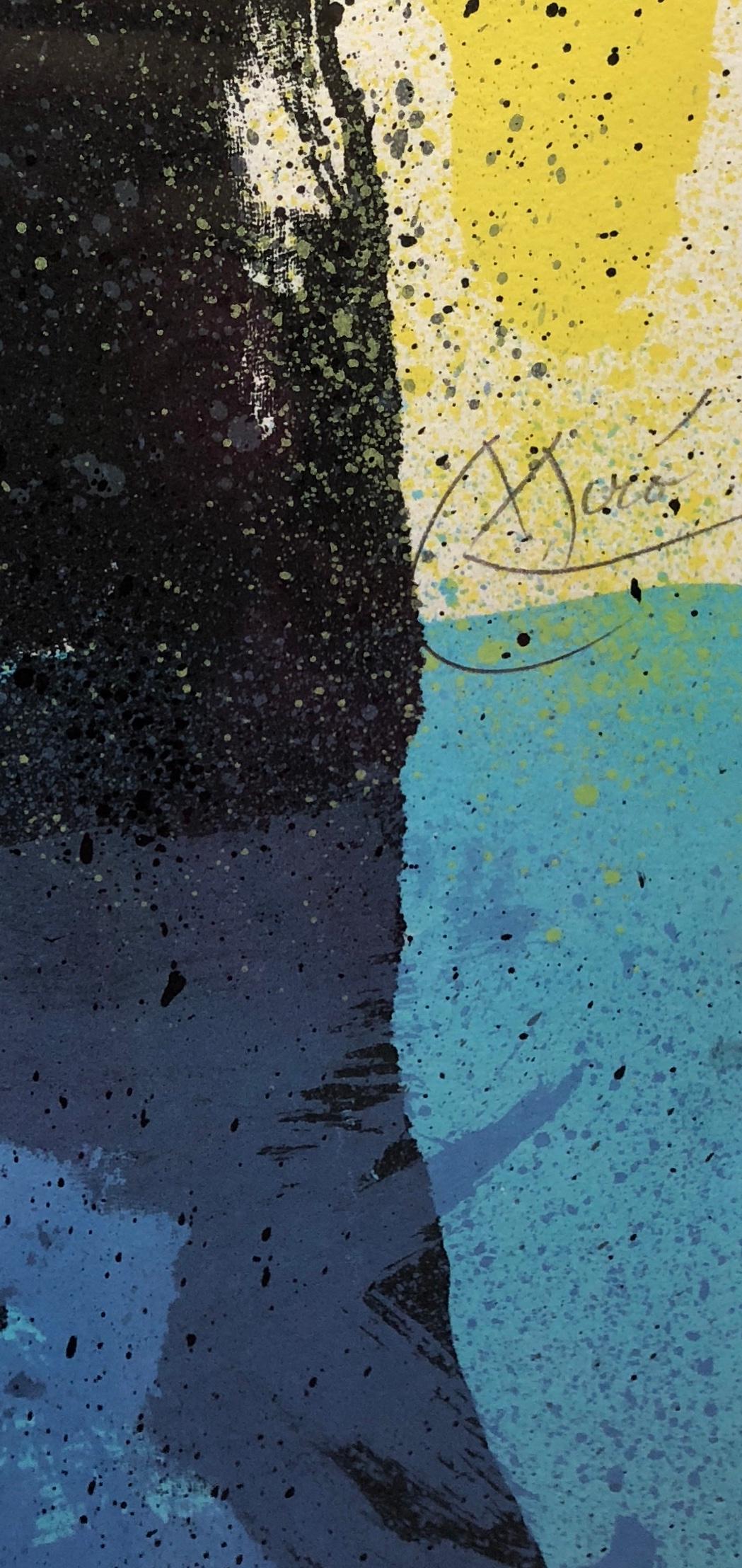 Joan Miro, „L''Esprit“, Originallithographie, handsigniert  (Schwarz), Print, von Joan Miró