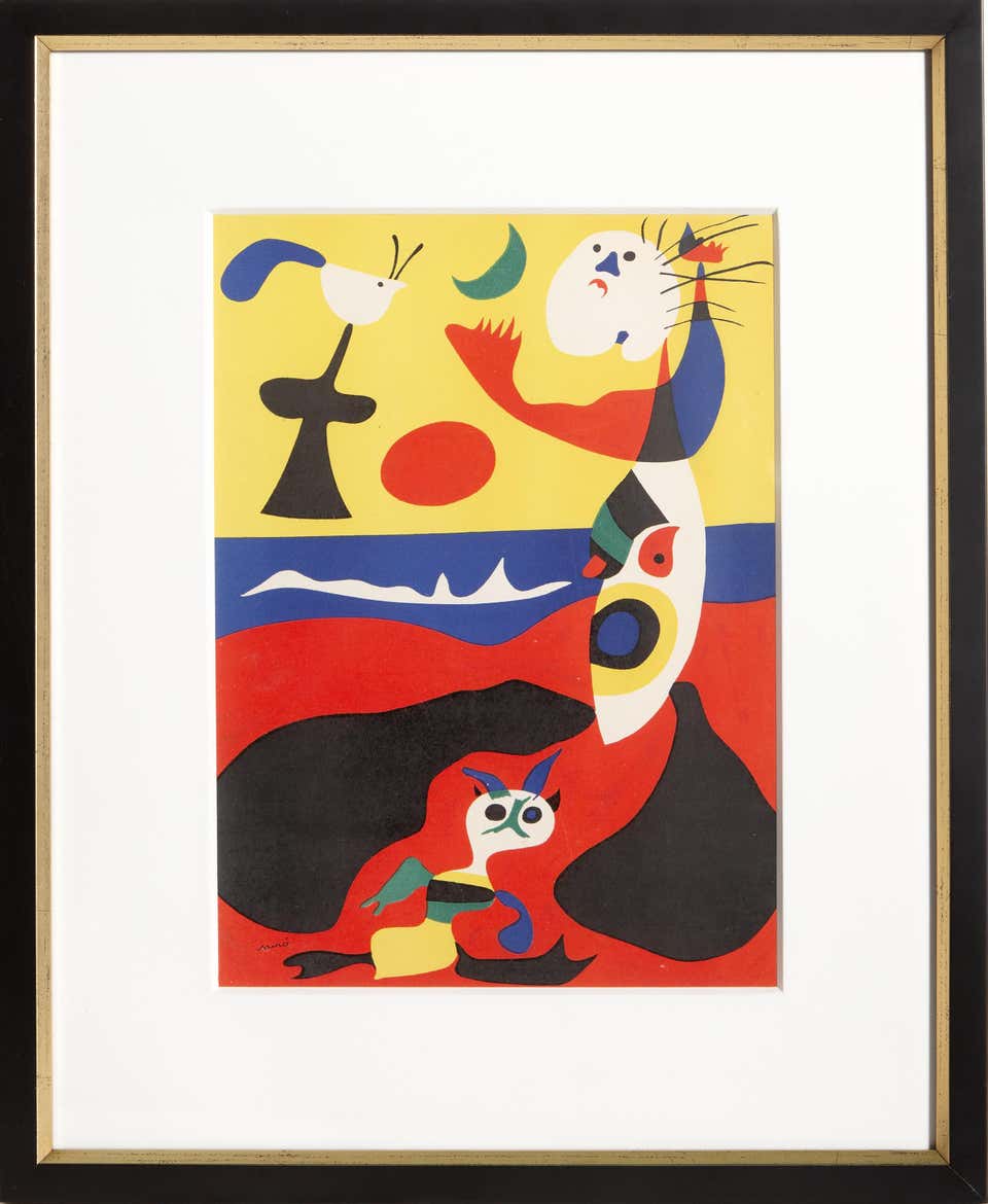 L'Ete (Summer), Surrealist Pochoir Print by Joan Miro