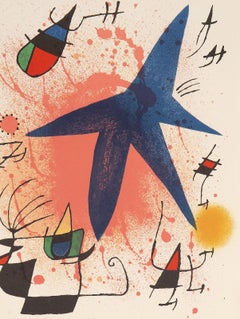 L'Etoile Bleu, Surrealist Lithograph by Joan Miro