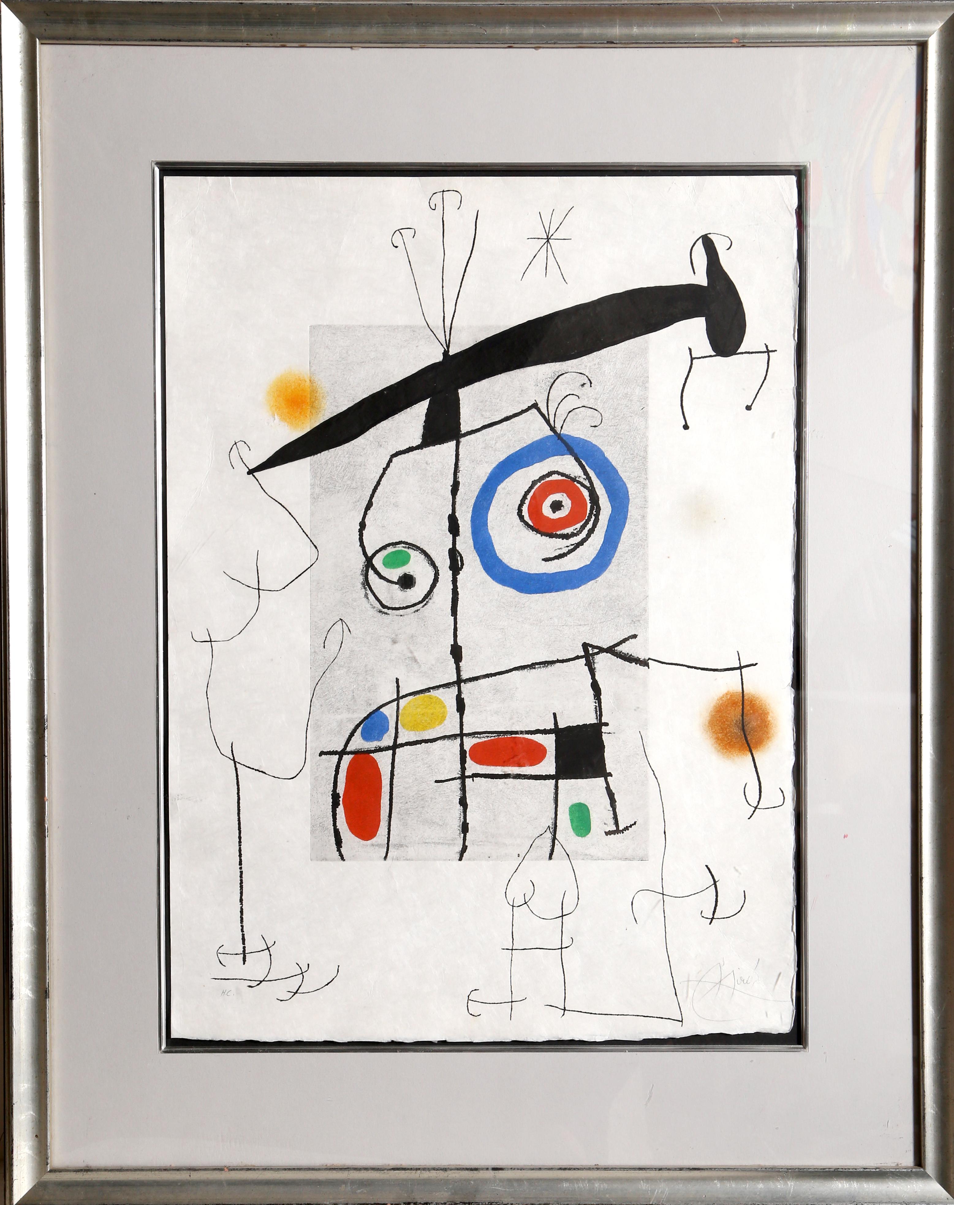 L'homme au balancier, Etching by Joan Miro 1969 - Print by Joan Miró