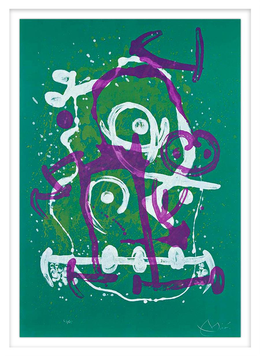 L'Illetré— Vert et Violet - Print by Joan Miró