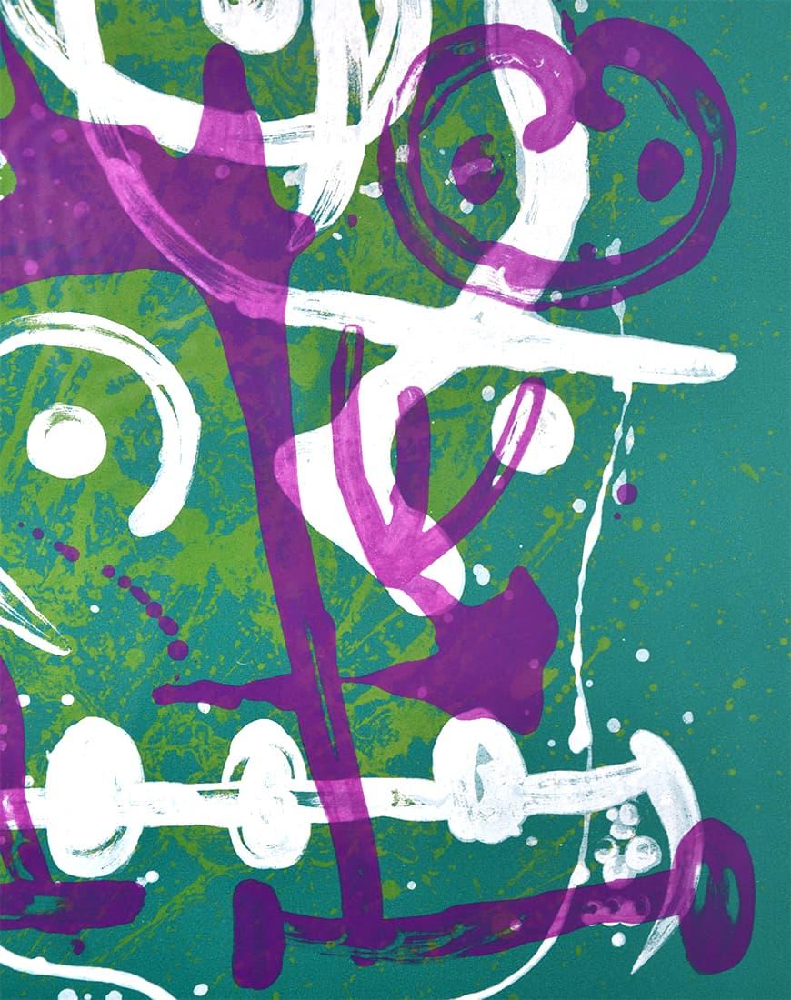 L'Illetré— Vert et Violet - Modern Print by Joan Miró