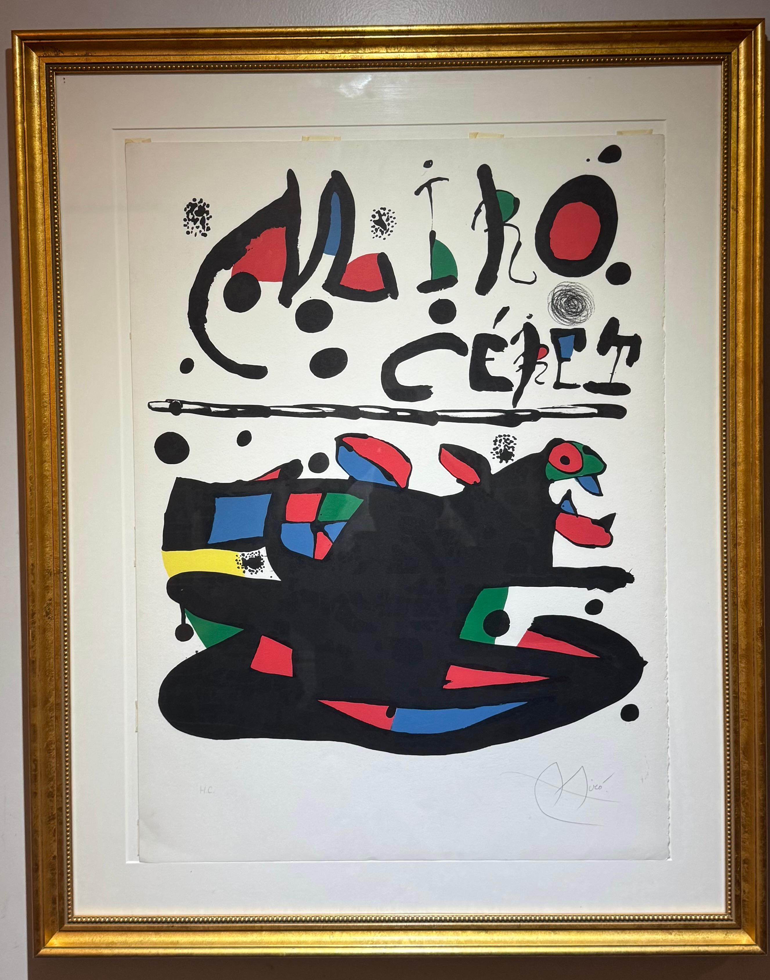 Lithograph 1977 CERET (Maeght 1120) Pencil Signed HC - Print de Joan Miró