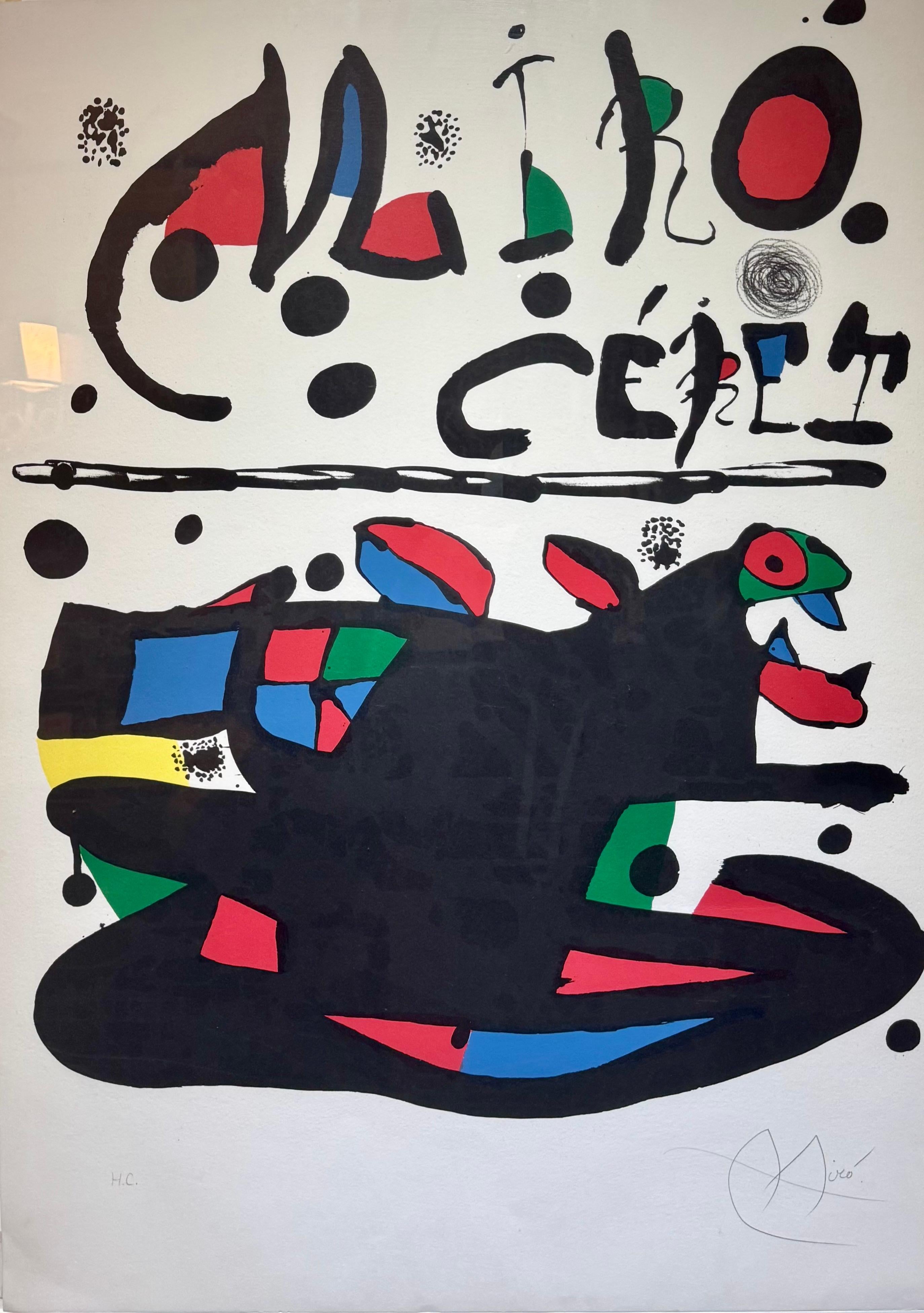 Abstract Print Joan Miró - Lithograph 1977 CERET (Maeght 1120) Pencil Signed HC