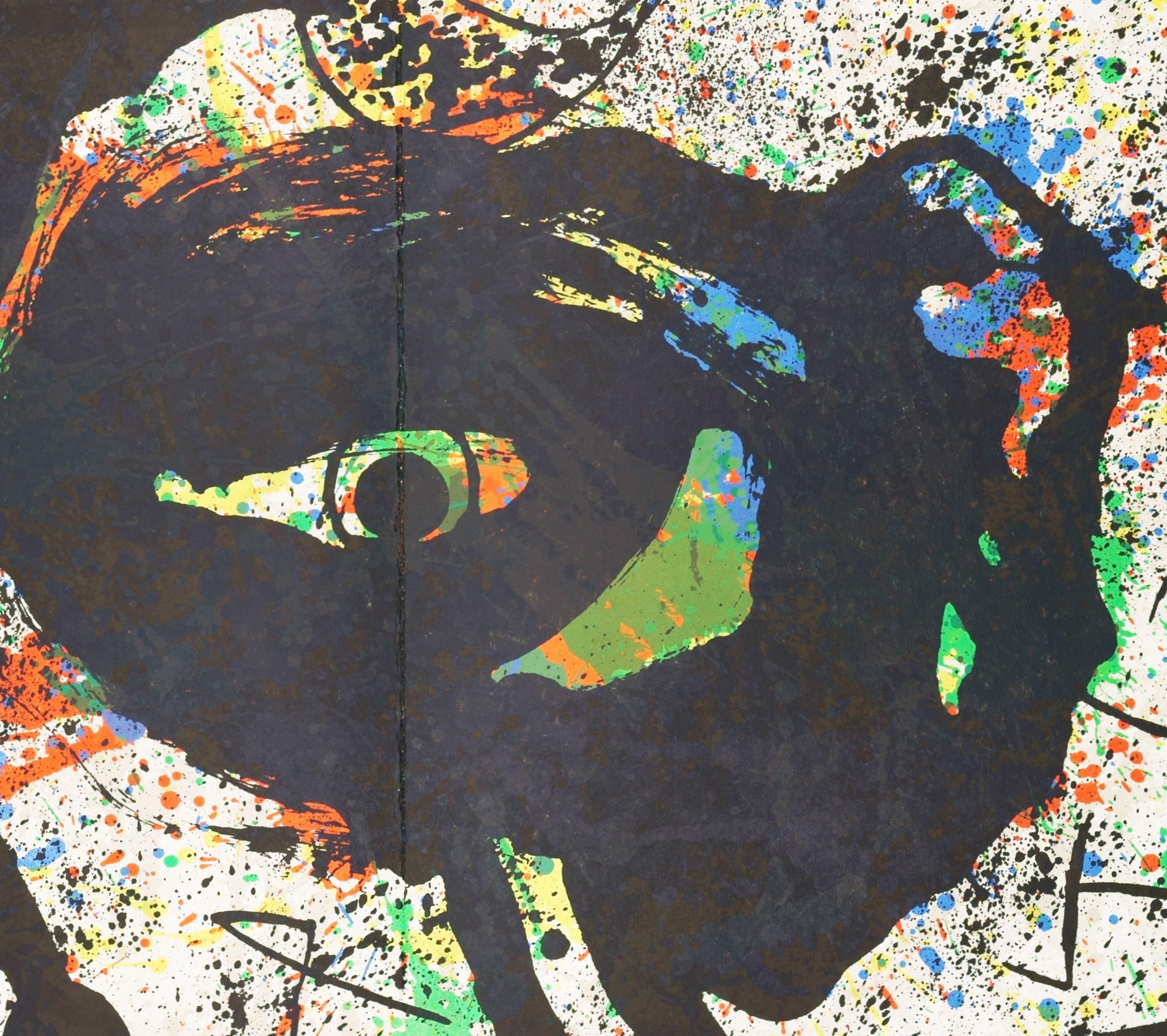 Litografia Derrière le Miroir no. 203 I / - Il campo di battaglia dell'immaginazione - Print di Joan Miró