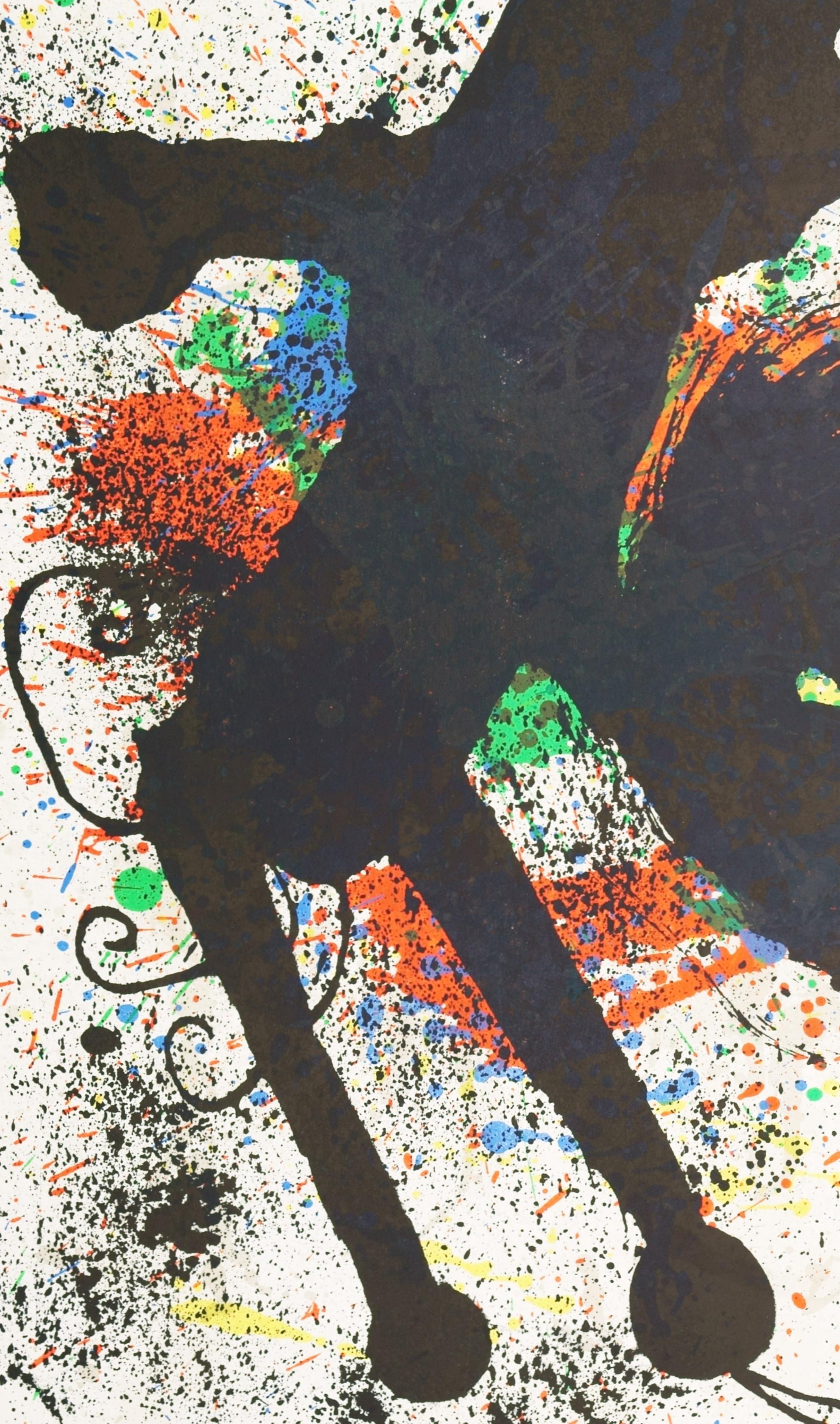 Litografia Derrière le Miroir no. 203 I / - Il campo di battaglia dell'immaginazione - Print Astratto di Joan Miró