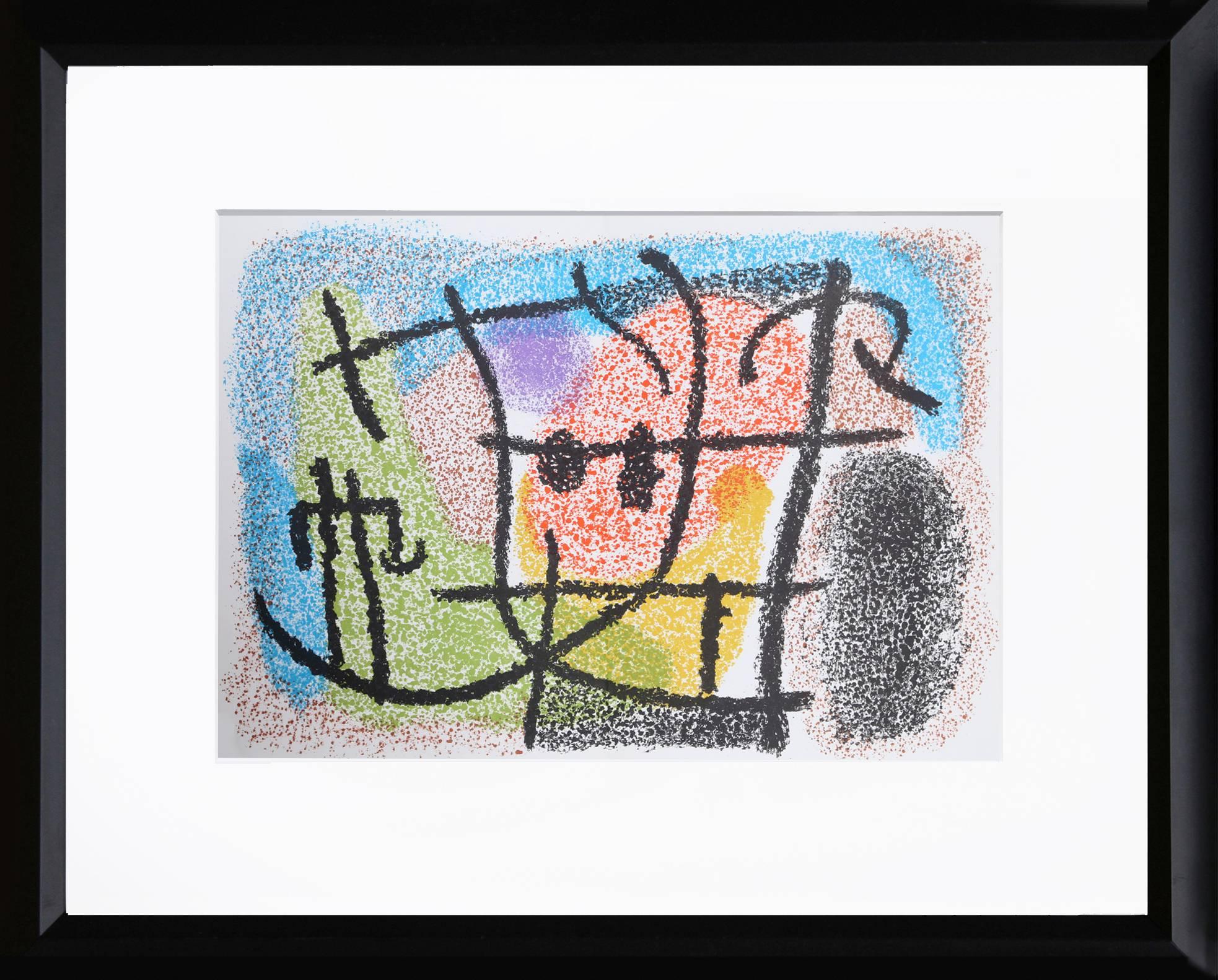 Lithograph from Cartones by Joan Miro, 1965