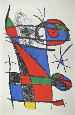 Lithograph VI -  by J. Mirò - 1974