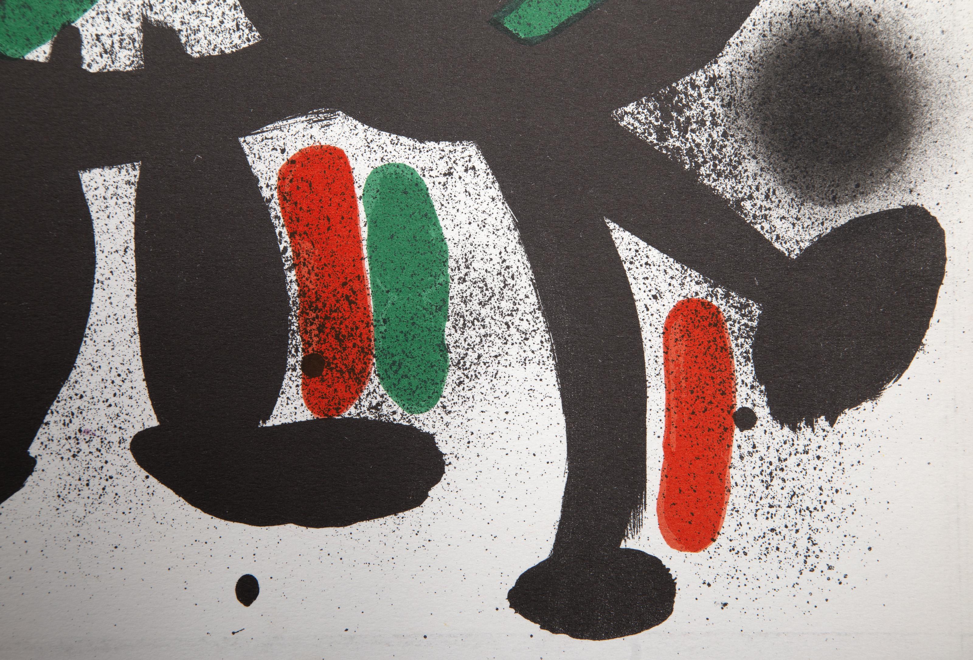 Joan Miro, Spagnolo (1893 - 1983) - Litografia VIII (copertina), Anno: 1972, Medium: Litografia, Dimensioni: 12.75 x 19.5 pollici (32.39 x 49.53 cm), Stampatore: Mourlot, Paris, Editore: A.C. Maeght, Parigi, Poligrafa, Barcellona, riferimento:
