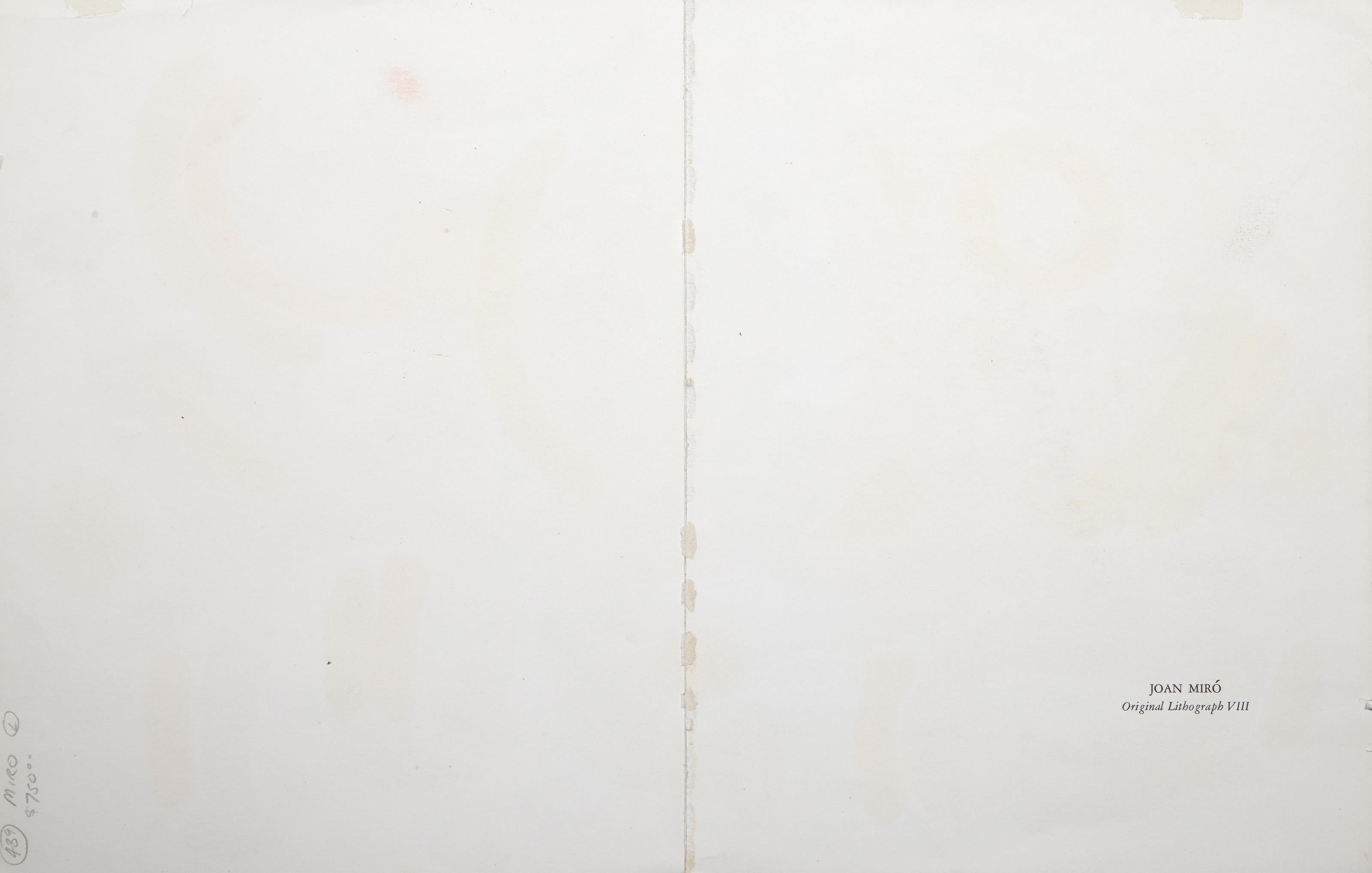 Litografia VIII (copertina), litografia astratta di Joan Miro in vendita 1