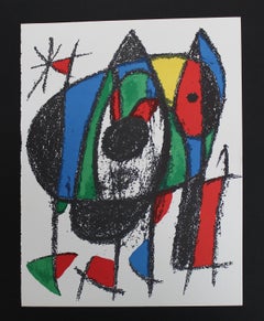 Vintage 'Lithographie Originale V' From Joan Miro Lithographe II