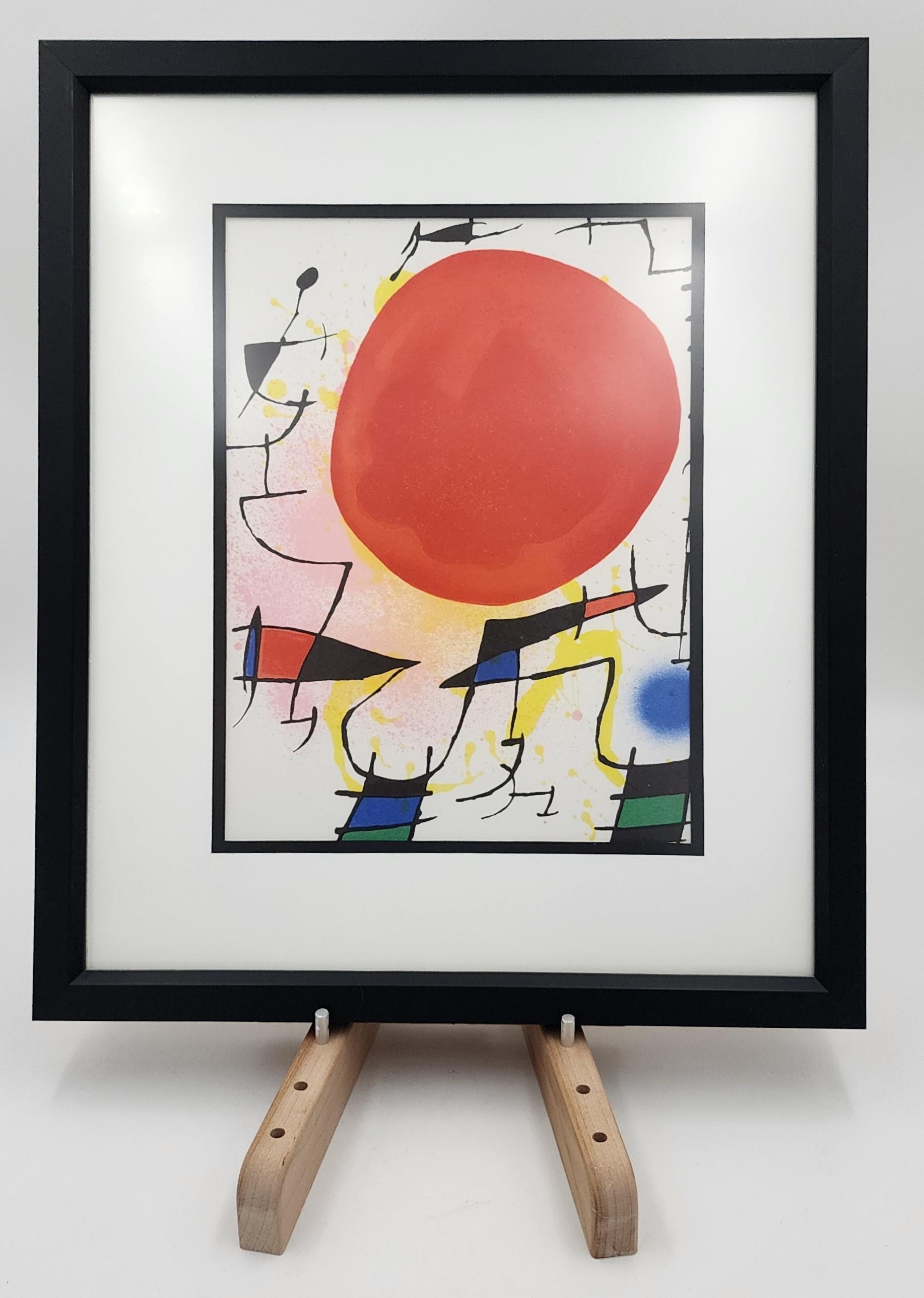 Joan Miro
Lithographie Originale V (Abstract, Modern, Surrealism, Colorful, Iconic)
Color Lithograph
Year: 1977
Size: 12.5 × 9.6 inches
Framed: 18.25 x 15.5 x 1 inches
Catalogue Raisonné: Teixidor, Miro Lithographe III, 1964-1969
Publisher: Maeght