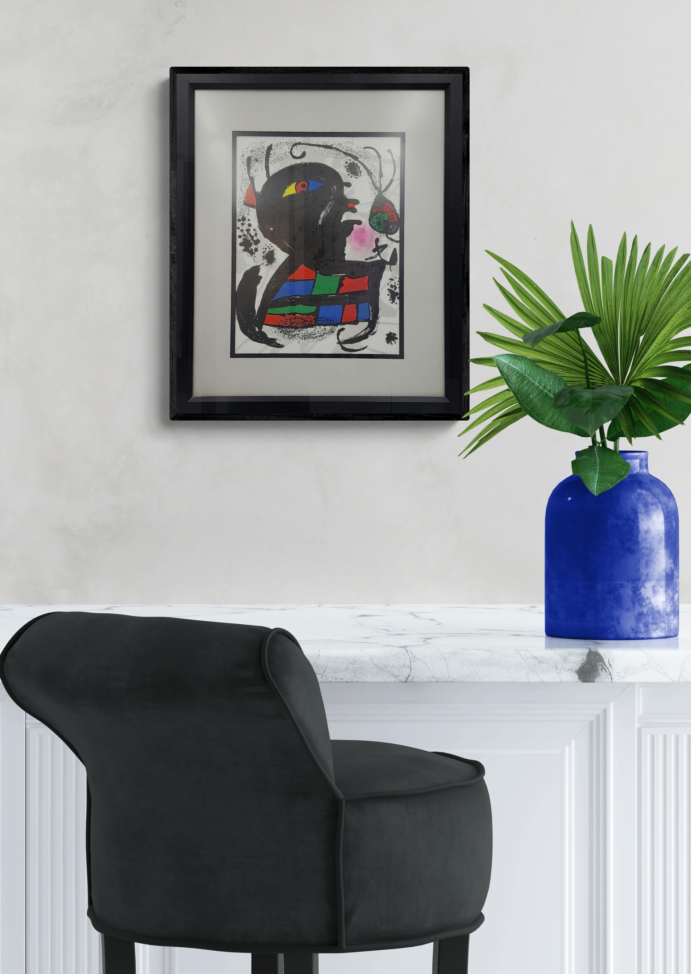 Lithographie Originale V (Abstract, Modern, Surrealism, FRAMED, ~20% OFF) - Print by Joan Miró