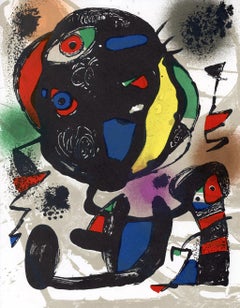 Vintage 'Lithographie Originale V' From Joan Miro Lithographe II