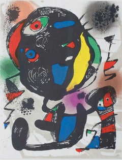 Vintage Lithographie Originale V from Miro Lithographs IV, Maeght Publisher by Joan Miró