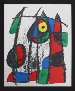 Vintage 'Lithographie Originale VII' From Joan Miro Lithographe II