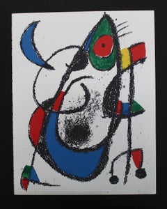 Vintage 'Lithographie Originale XI' From Joan Miro Lithographe II