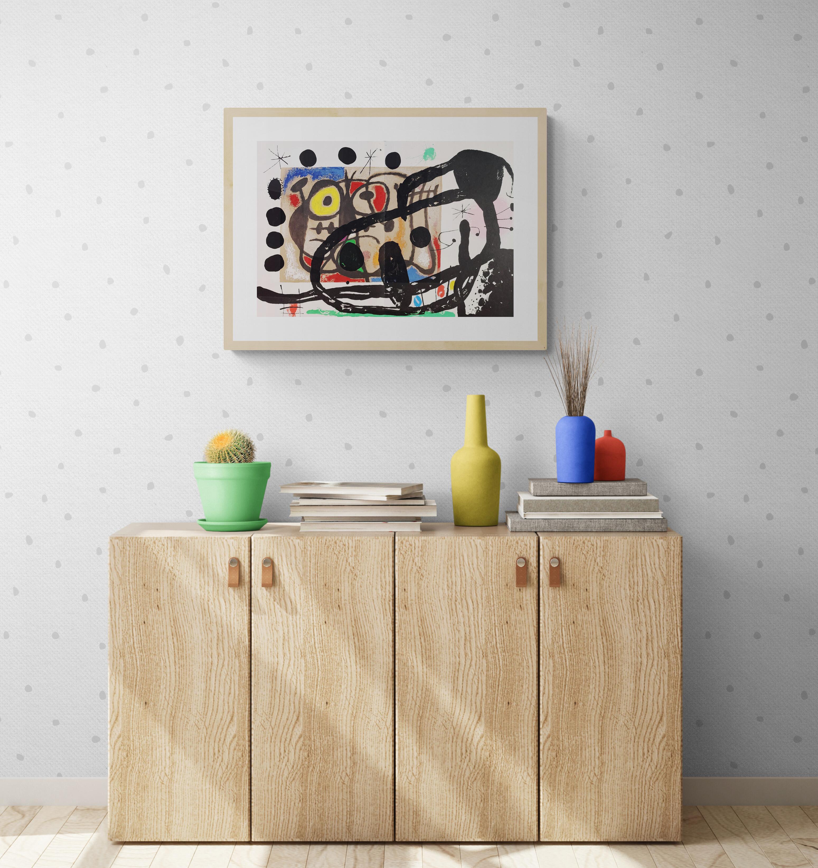 Lithographier Originale (Les Peintures Sur Carton) (Abstract, Fun, Gestural) - Surrealist Print by Joan Miró