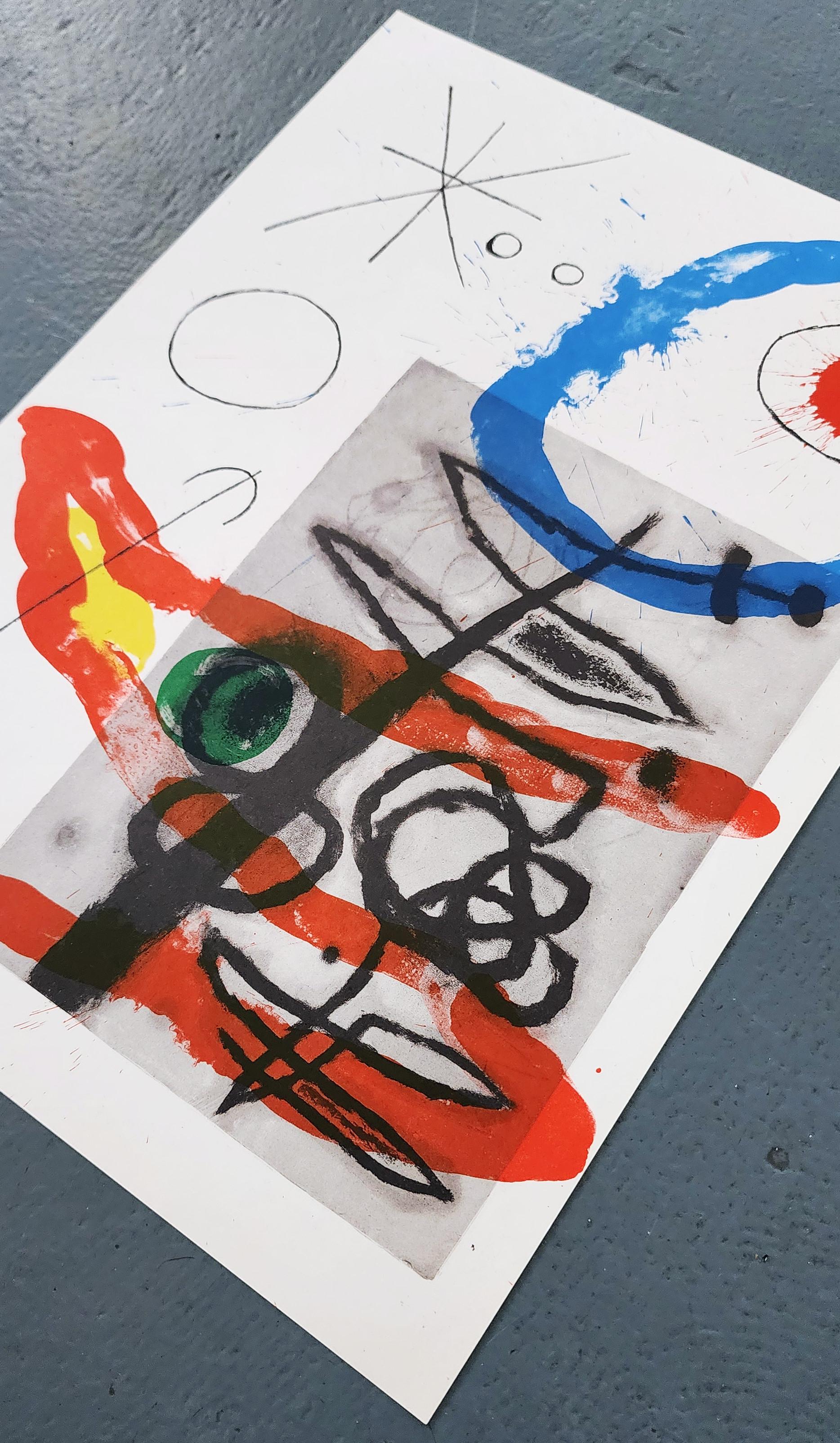 Lithographier Originale (Les Peintures Sur Carton) (Abstract, Fun, Gestural) - Surrealist Print by Joan Miró
