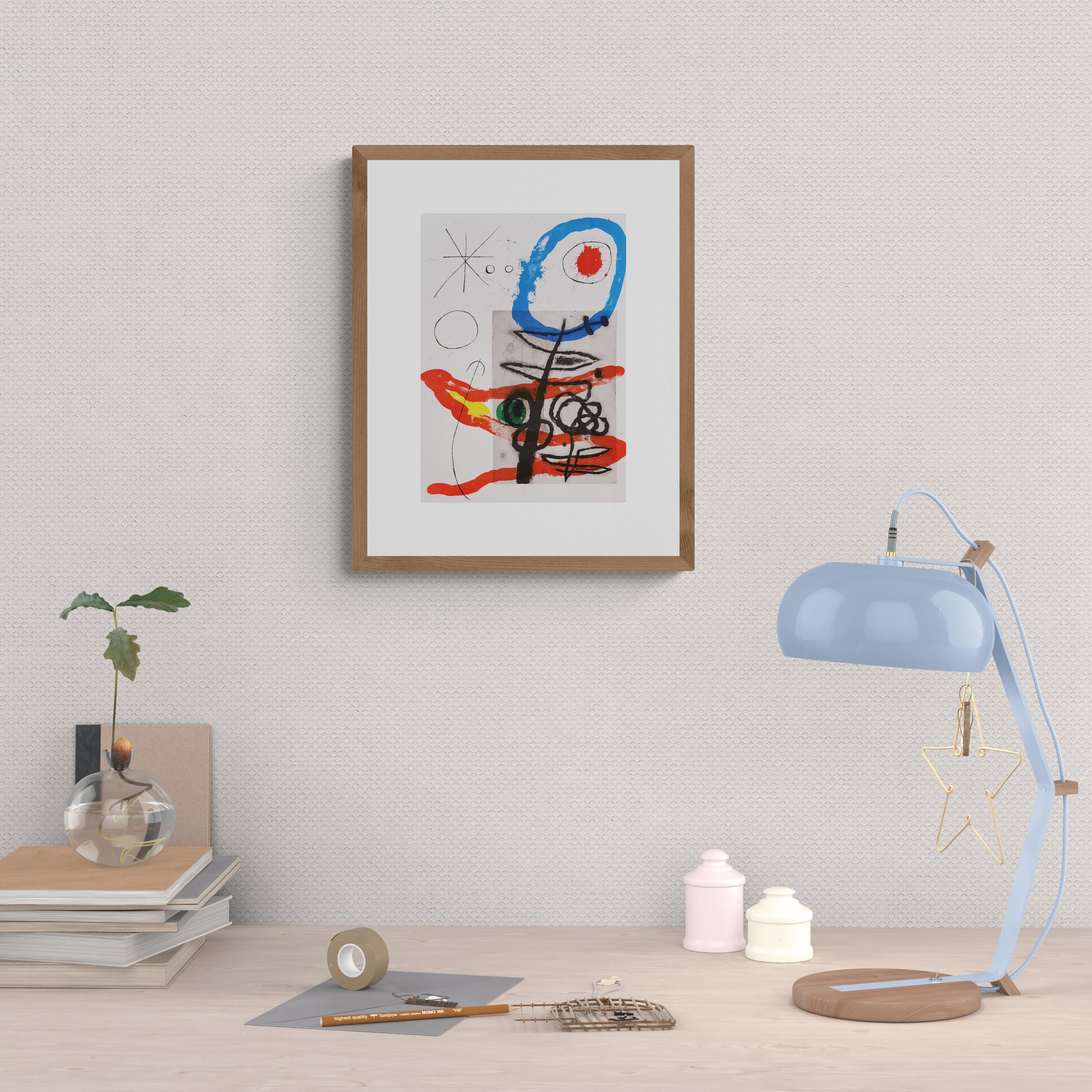 Joan Miró Abstract Print - Lithographier Originale (Les Peintures Sur Carton) (Abstract, Fun, Gestural)