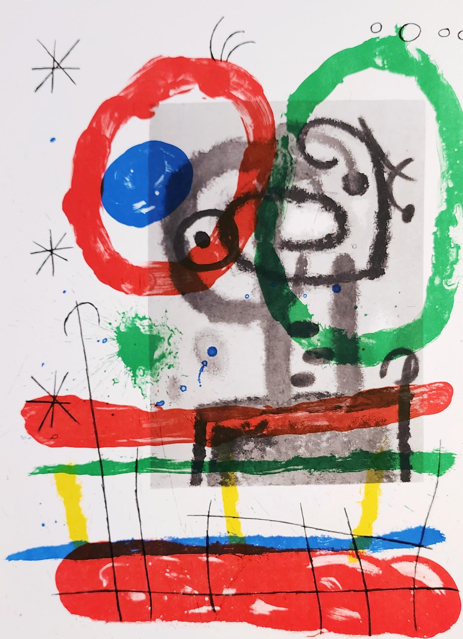 Joan Miró Abstract Print - Lithographier Originale (Les Peintures Sur Carton) (Abstract, Fun, Gestural)