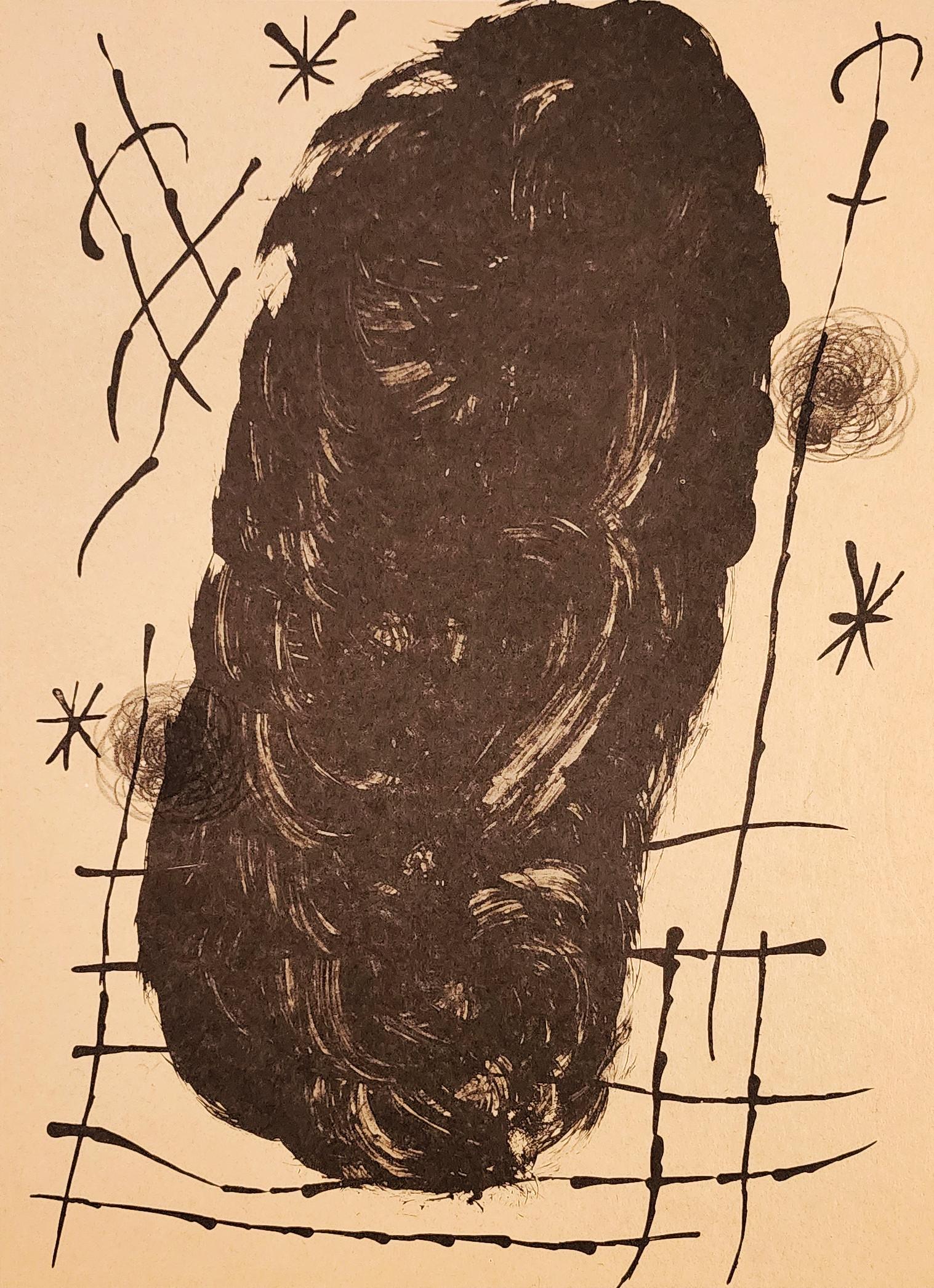 Lithographier Originale (Les Peintures Sur Carton) (Abstracto, Divertido, Gestual)