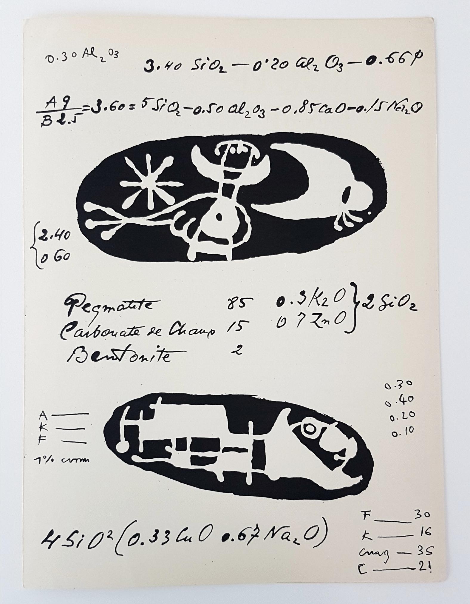 Lithographier Originale (ein Teller von Artigas) – Print von Joan Miró