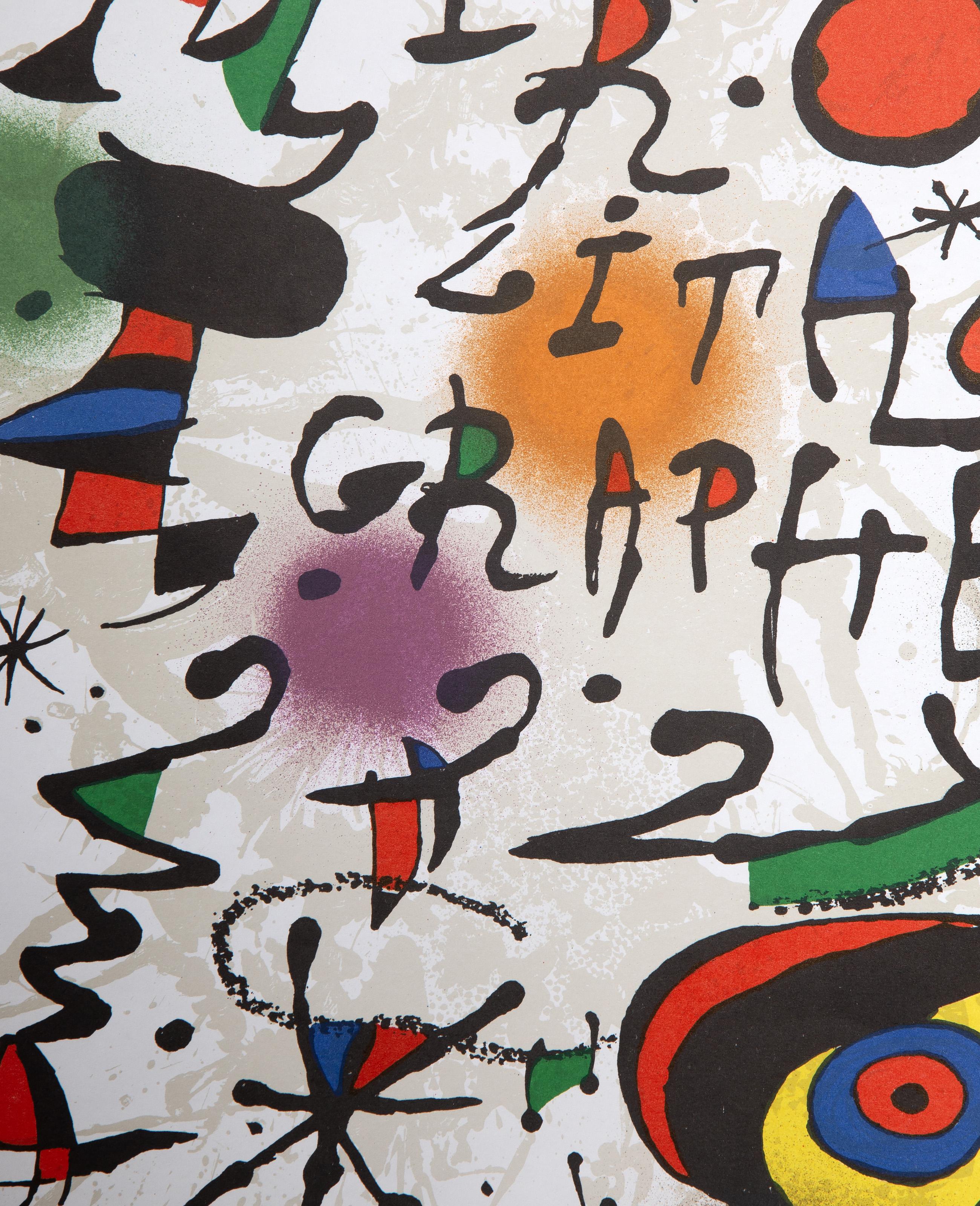 Litografie III (copertina), litografia astratta di Joan Miro - Print Astratto di Joan Miró