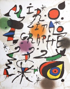 Lithographs III (Cover), Abstract Lithograph by Joan Miro