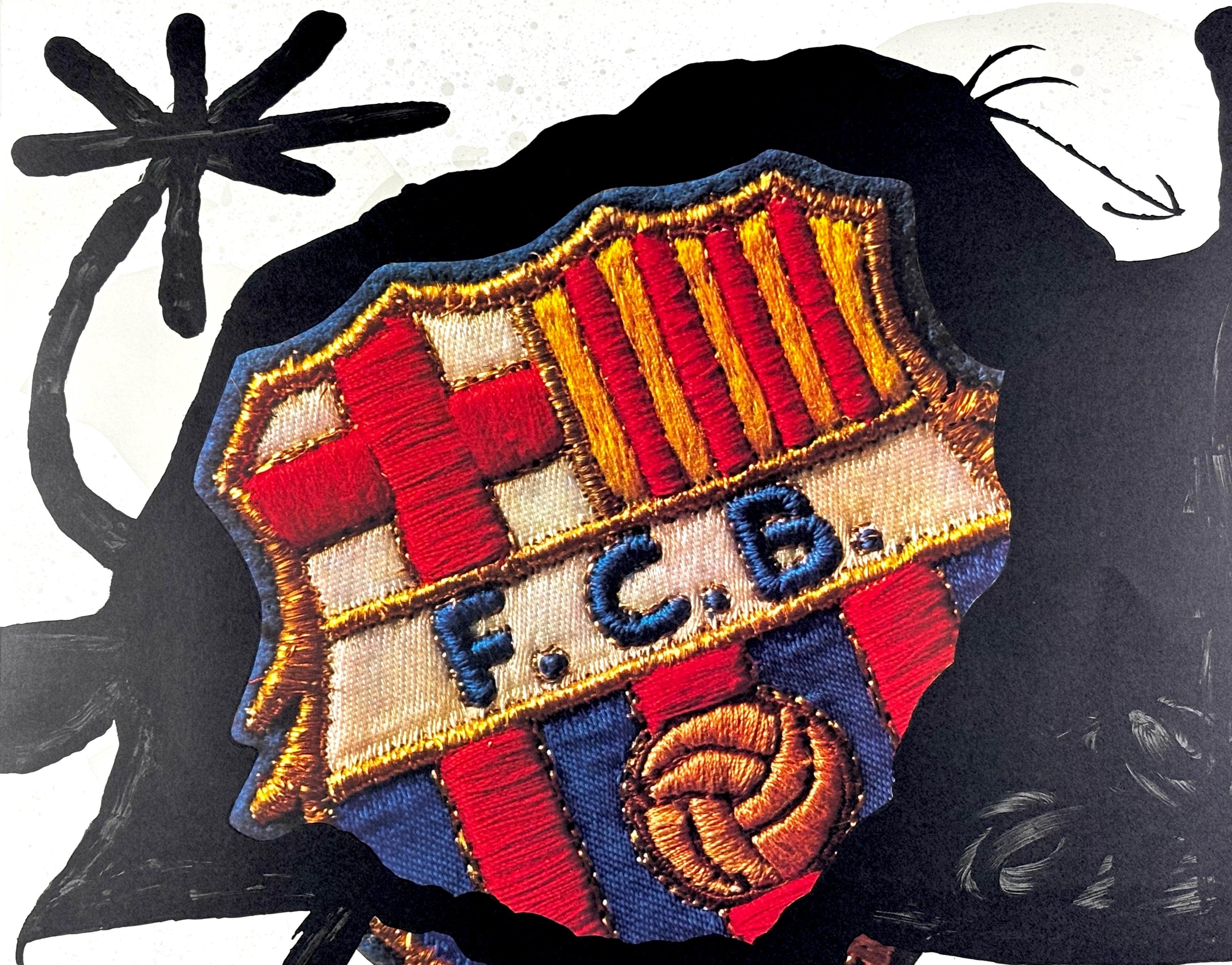 LITOGRAFIA FUTBOL CLUB BARCELONA 75 ANIVERSARIO (1899-1974) - Print de Joan Miró