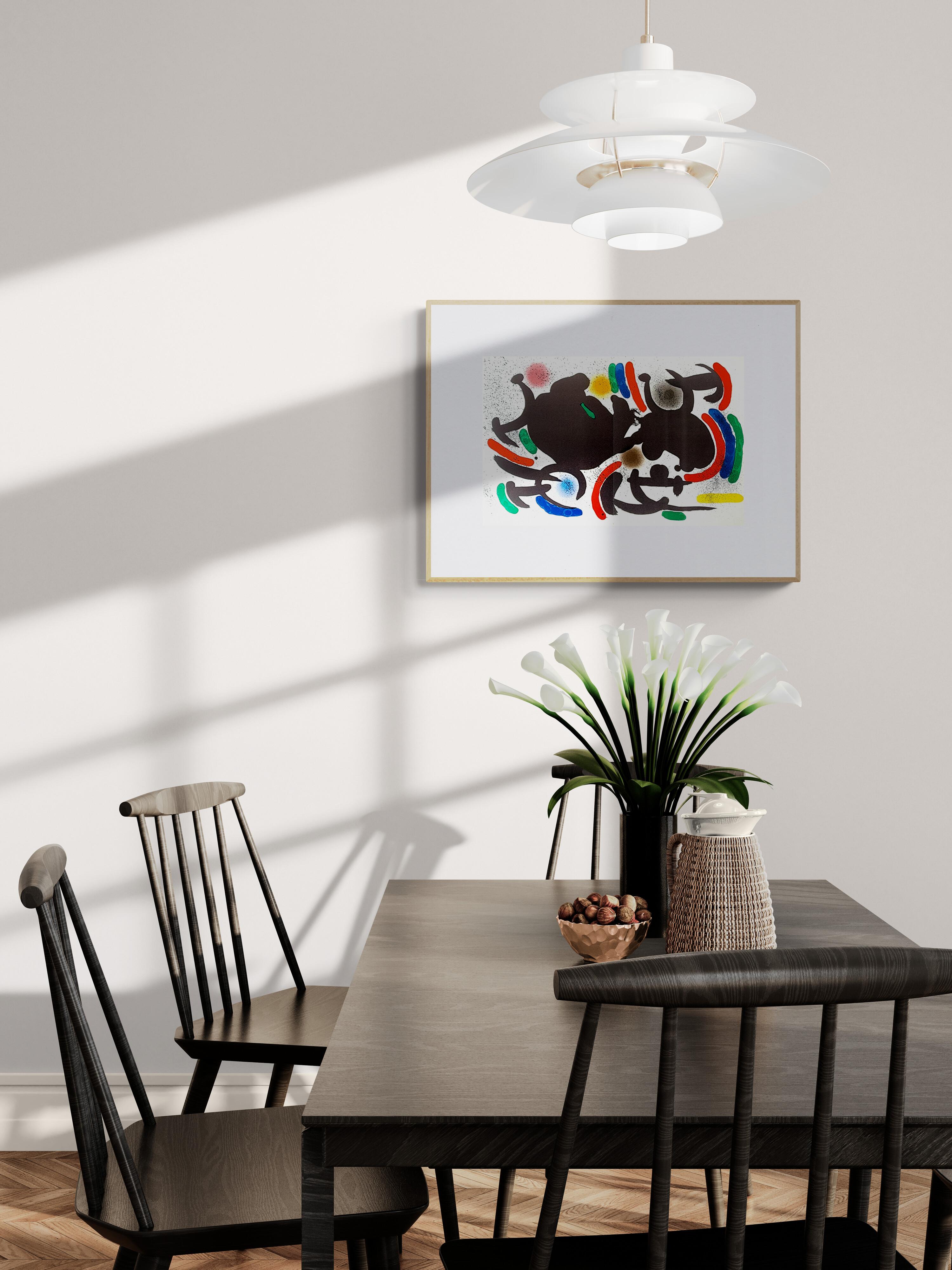 Litografia Original II (Abstract, Modern, Surrealism, Colorful, Iconic, 50% OFF) - Black Print by Joan Miró
