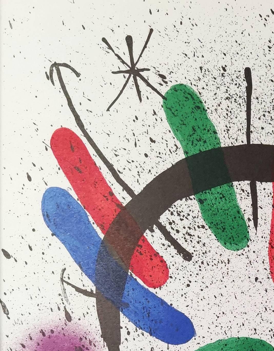 Litografía original II (Grau), Print, von Joan Miró