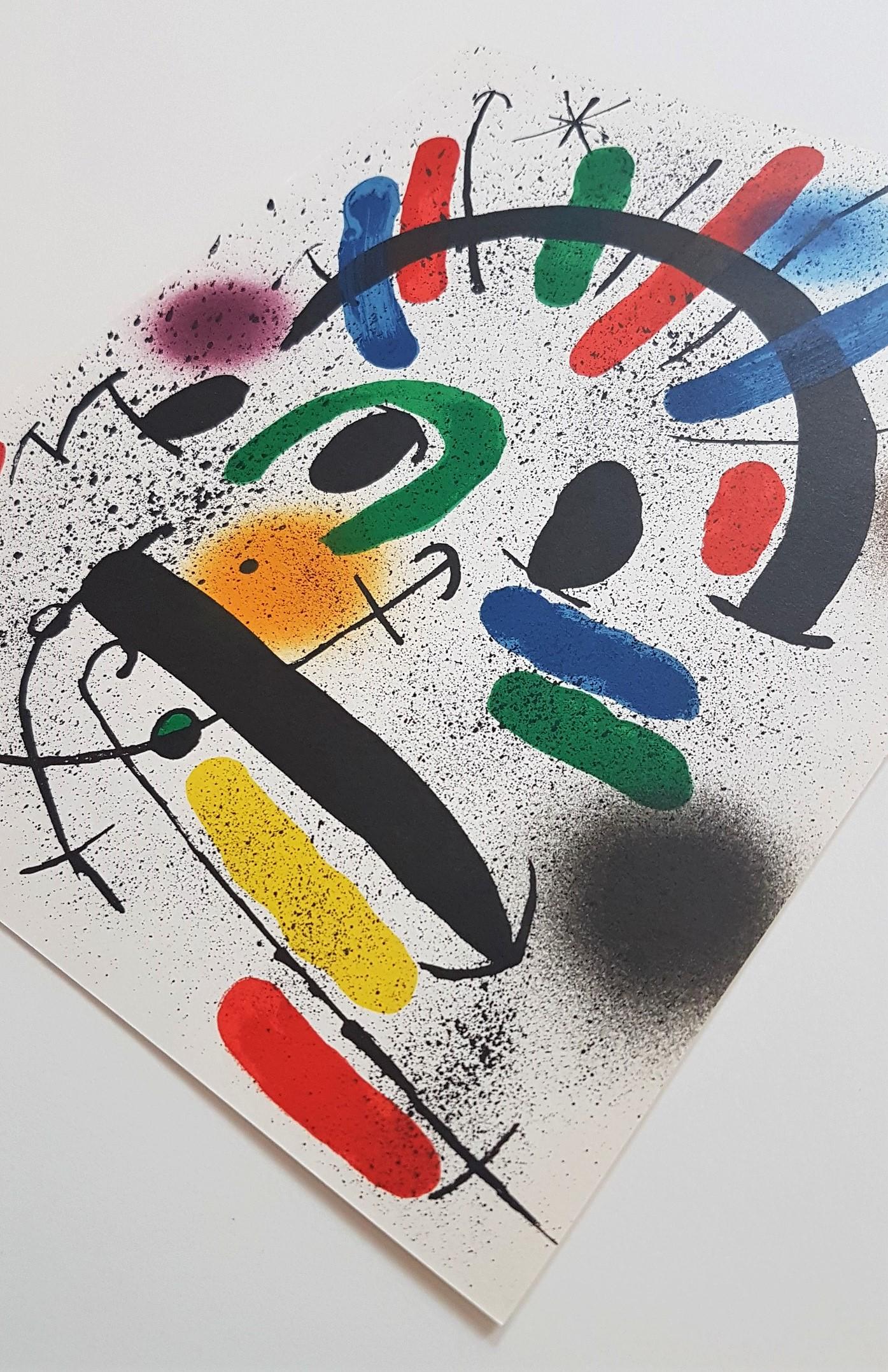 Joan Miró
Litografia Original II
Color Lithograph
Year: 1975
Size: 12.5 × 9.6 inches
Catalogue Raisonné: Queneau, Miro Lithographe II, 1952-1963, p.35
Publisher: Maeght Editeur, Paris, France 
Verso: Typographically annotated: 'Joan Miro -