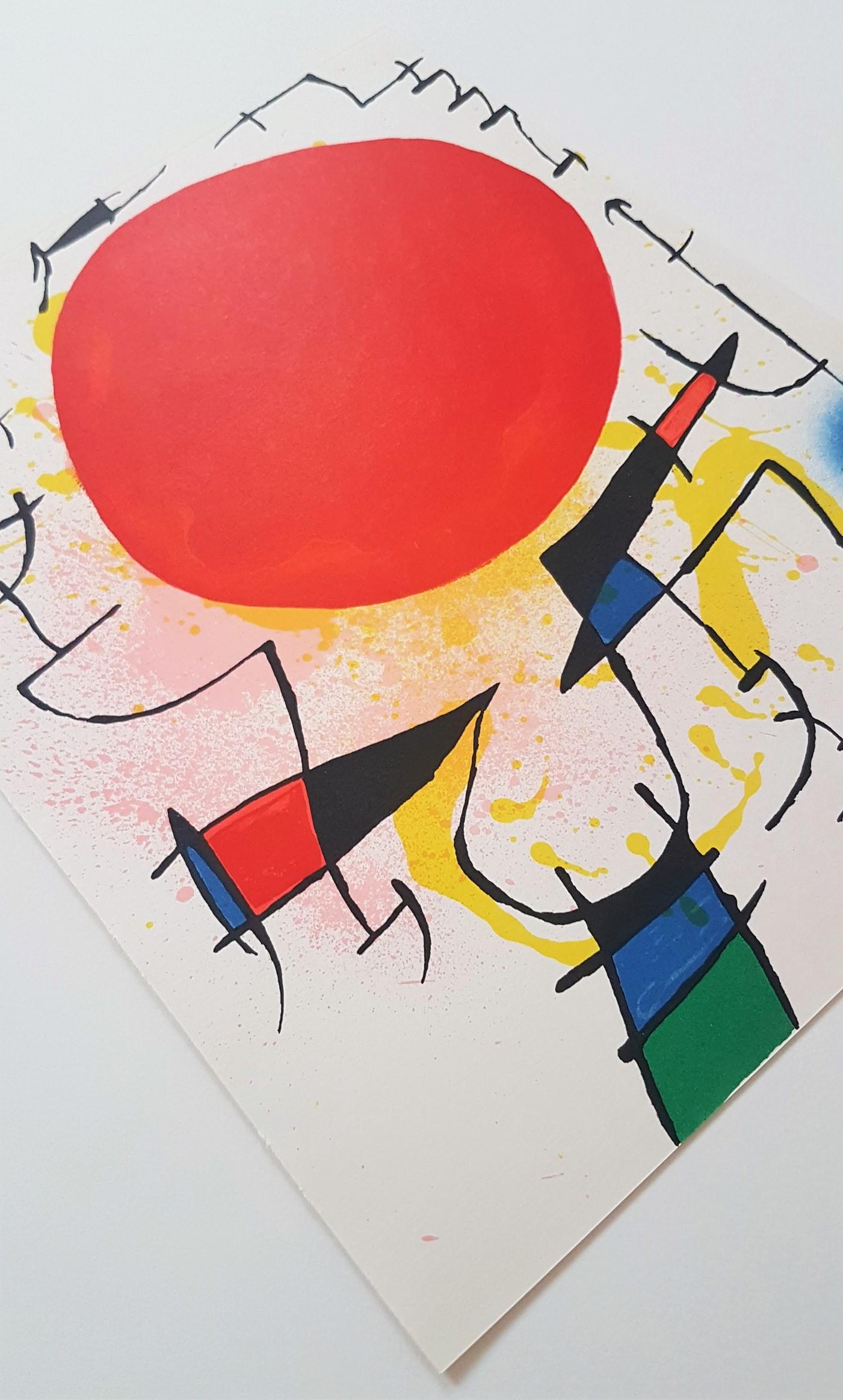 Joan Miró
Litografia Original III
Color Lithograph
Year: 1975
Size: 12.5 × 9.6 inches
Catalogue Raisonné: Queneau, Miro Lithographe II, 1952-1963, p.35
Publisher: Maeght Editeur, Paris, France 
Verso: Typographically annotated: 'Joan Miro -