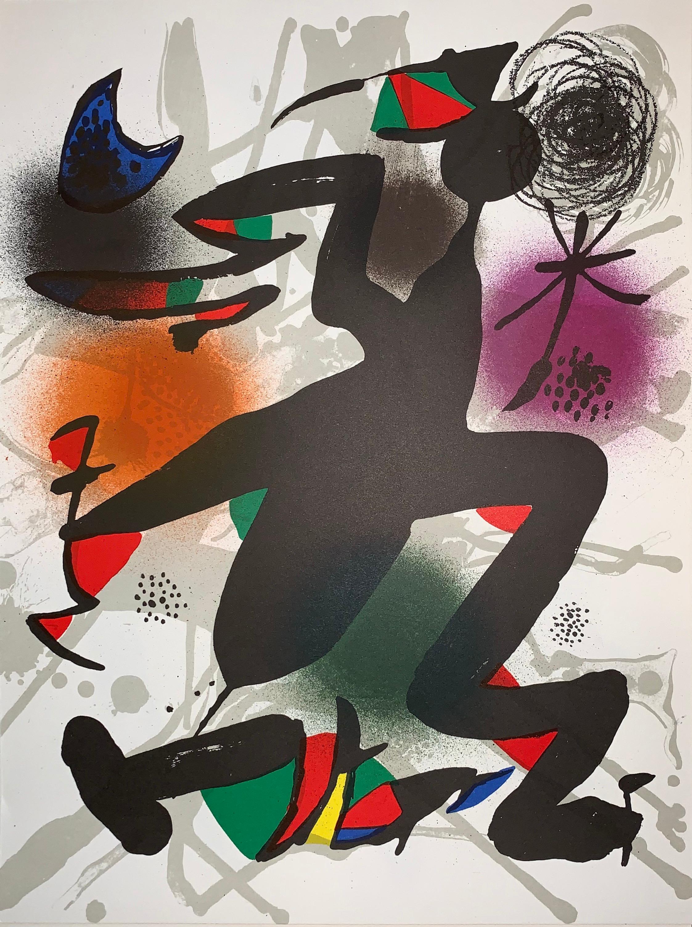 Joan Miró Figurative Print - Litografia Original IV - Joan Miro - figurative Print - 1977 - Surrealist