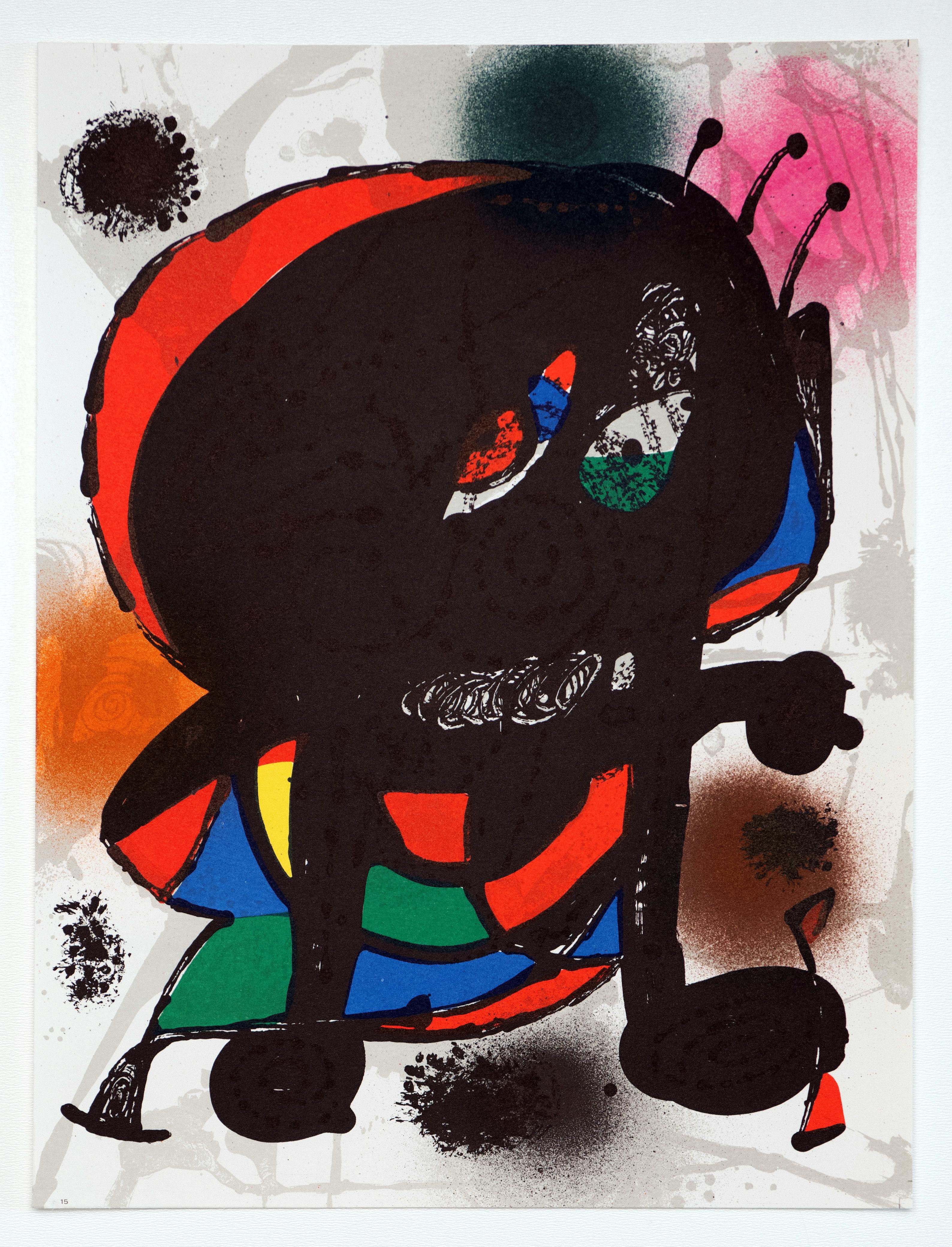 Joan Miró Figurative Print - "Litografía Original V" - Joan Miro