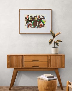 Litografia Originale VIII (Astratto, Moderno, Surrealismo, Colorato, 50% OFF)