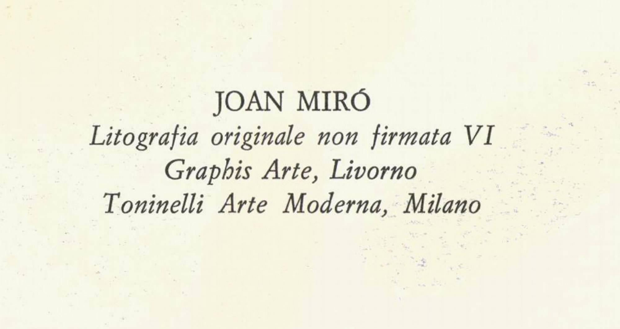 Litografia Originale VI - Print by Joan Miró