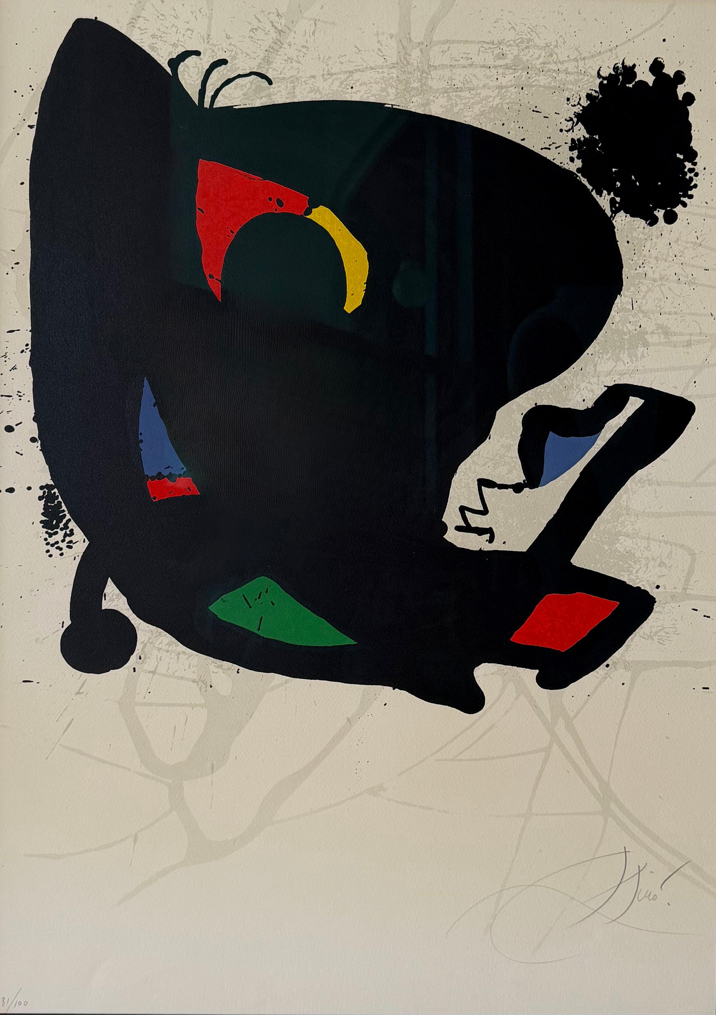 L’Oeuvre Graphique Lithograph on Arches Paper, Abstract, Signed, 1970s