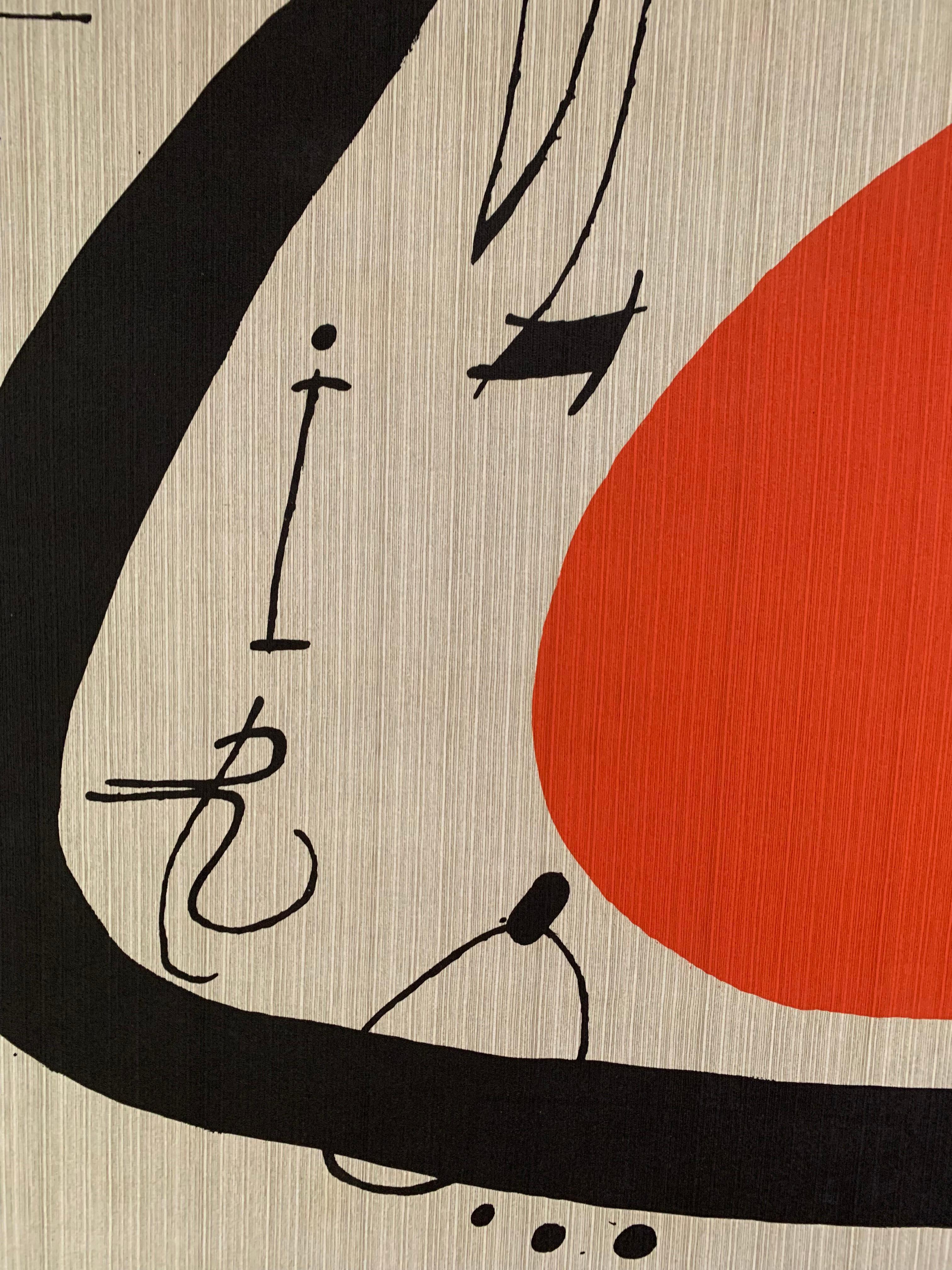 Mà de Provervis - Original lithograph on acrylic canvas - Print by Joan Miró