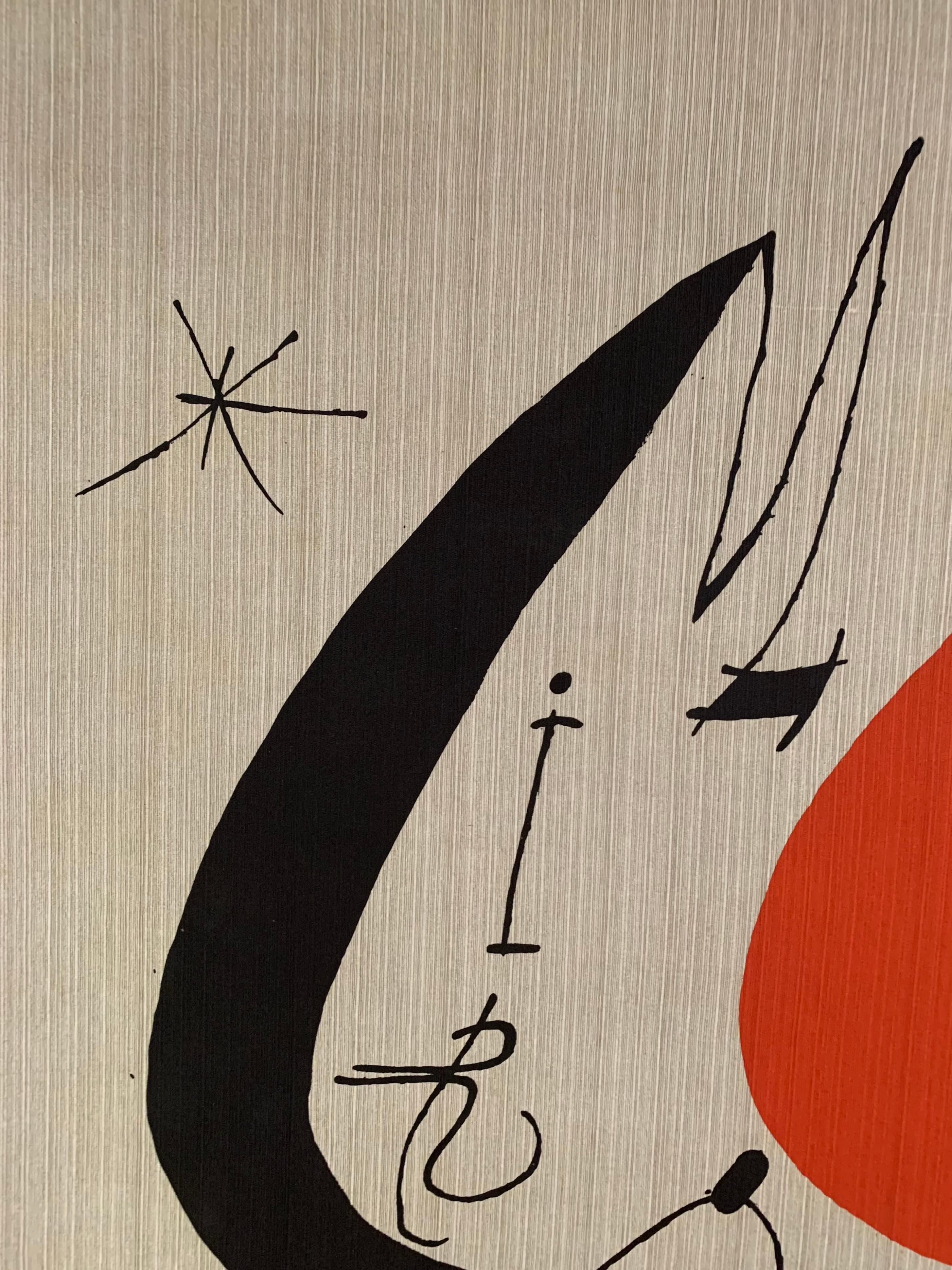 Mà de Provervis - Original lithograph on acrylic canvas - Abstract Print by Joan Miró