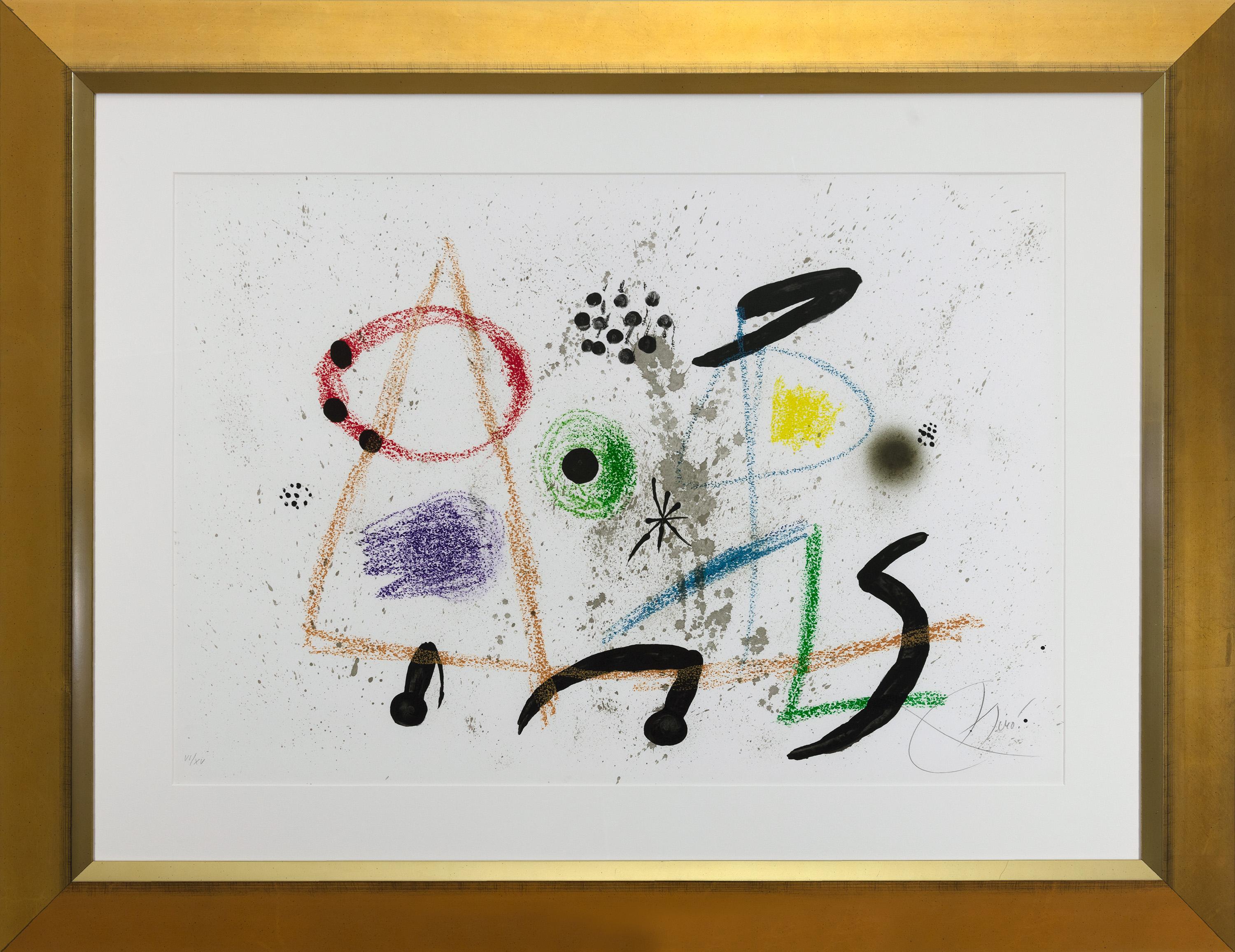 Abstract Print di Joan Miró - Maravillas con variaciones acrósticas en el jardín de Miró, 1975, (VI/XV)