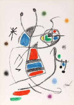 Maravillas con Variaciones, lithographie abstraite encadrée de Joan Miro