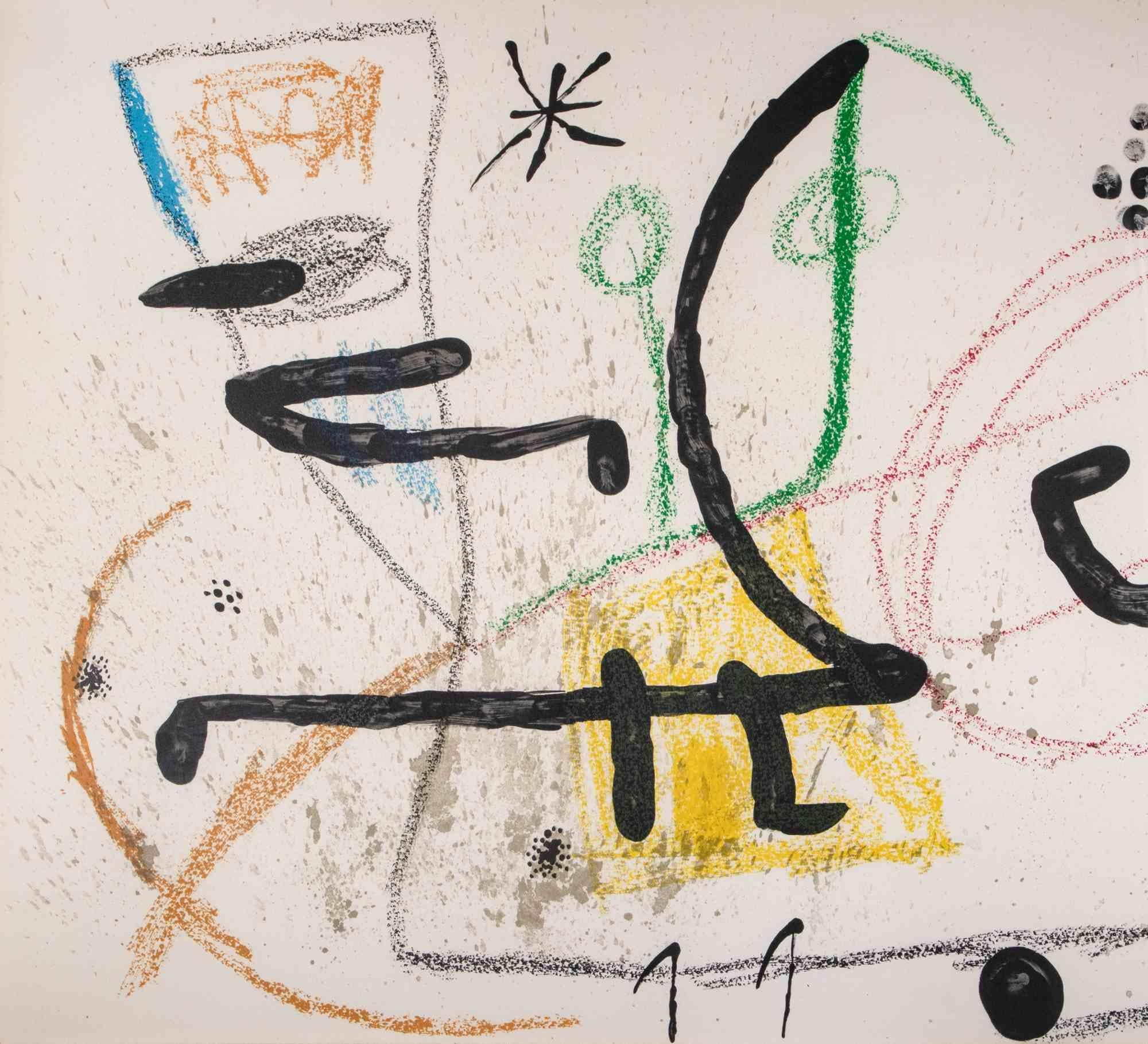 Maravillas con Variaciones Acrosticas - Original Lithograph by Joan Mirò - 1975 - Surrealist Print by Joan Miró