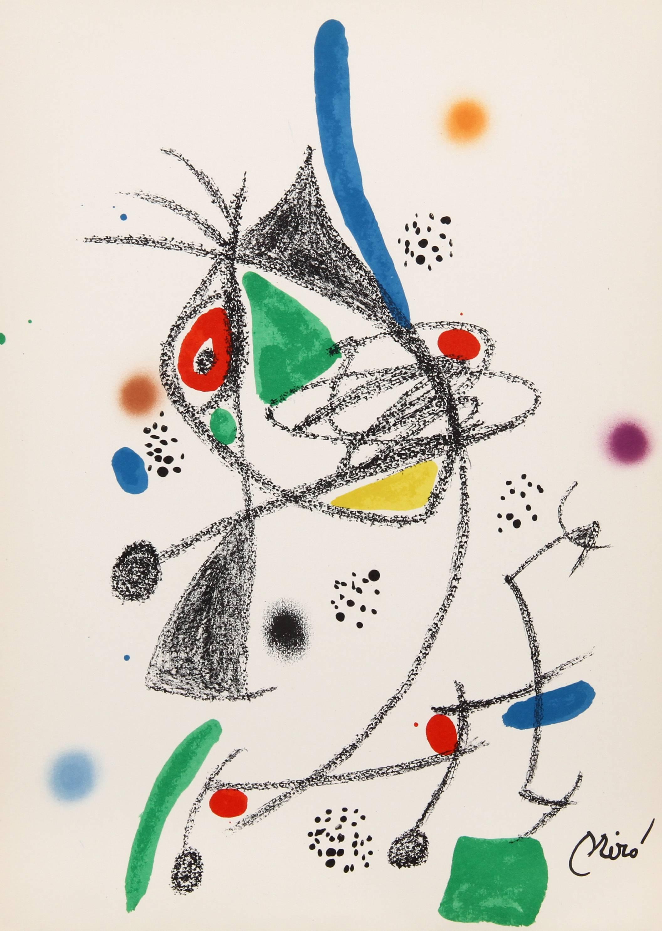 Maravillas con Variaciones, Framed Abstract Lithograph by Joan Miro - Modern Print by Joan Miró