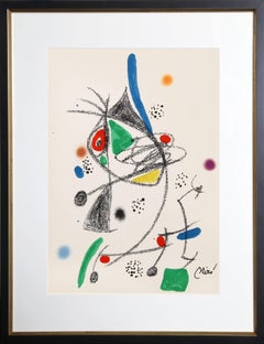 Maravillas con Variaciones, lithographie abstraite encadrée de Joan Miro