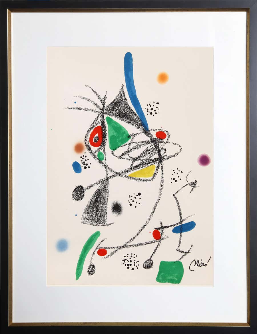 Maravillas con Variaciones, Framed Abstract Lithograph by Joan Miro